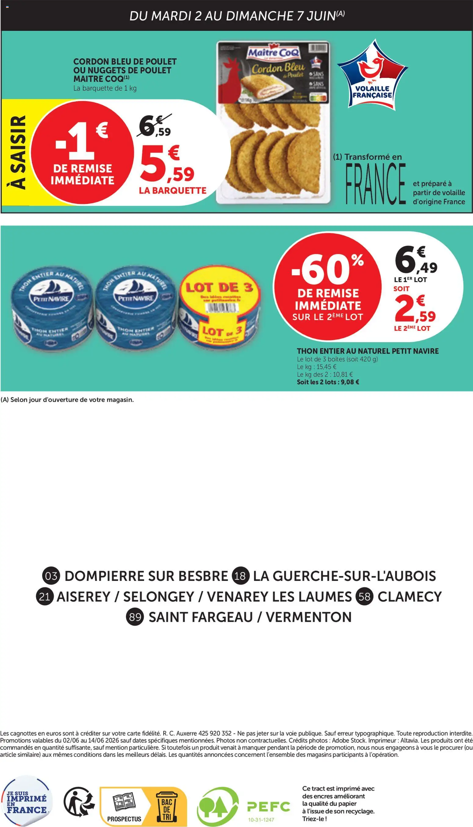 {H1} | Page: 32 | Produits: Volaille, Thon, Cordon bleu