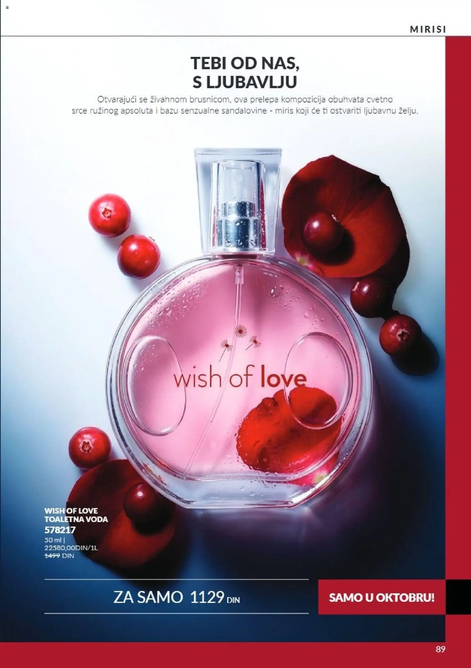 AVON katalog - važi od 01.10.2026 | Strana: 89 | Proizvode: Miris, Toaletna voda, Voda