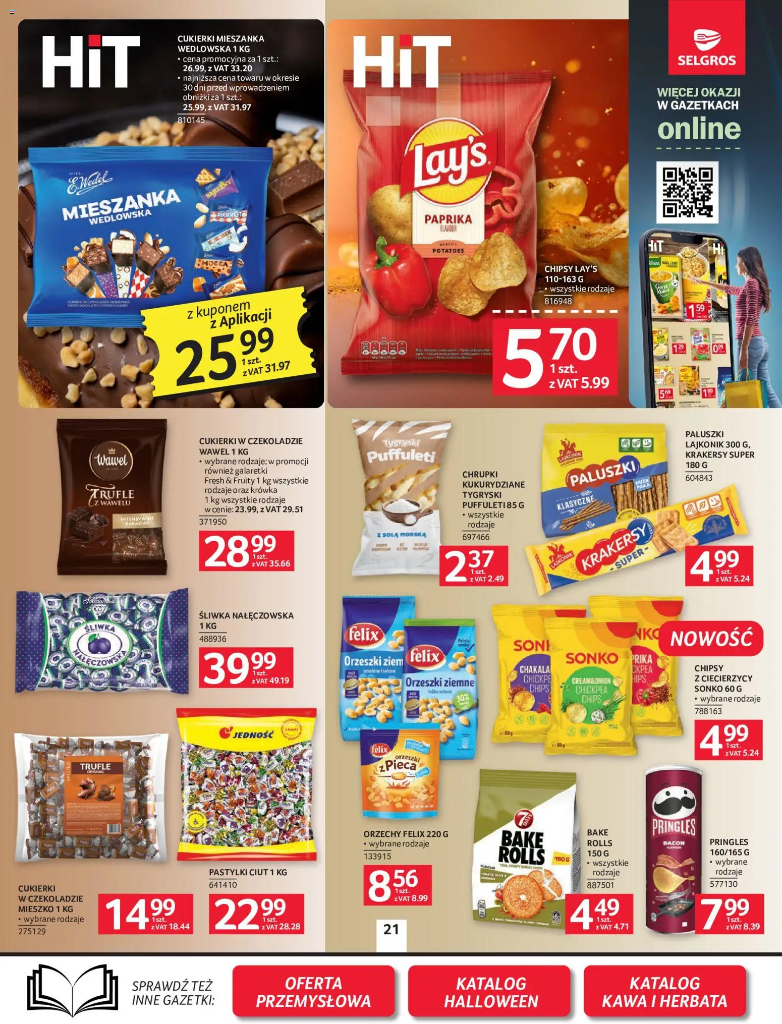 Selgros cash&carry gazetka od 08.10.2026 | Strona: 21 | Produkty: Krowka, Kawa, Pringles, Orzechy