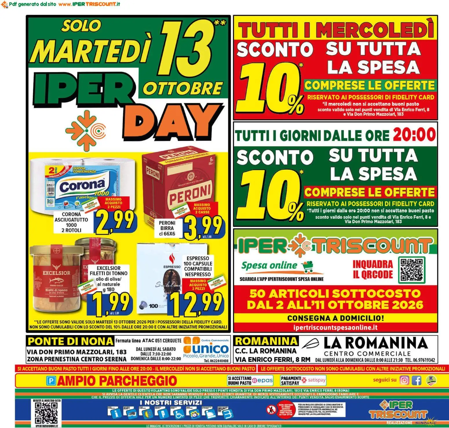 Volantino Ipertriscount del 02/10/2026 | Pagina: 20 | Prodotti: Birra, Tonno, Asciugatutto, Terra