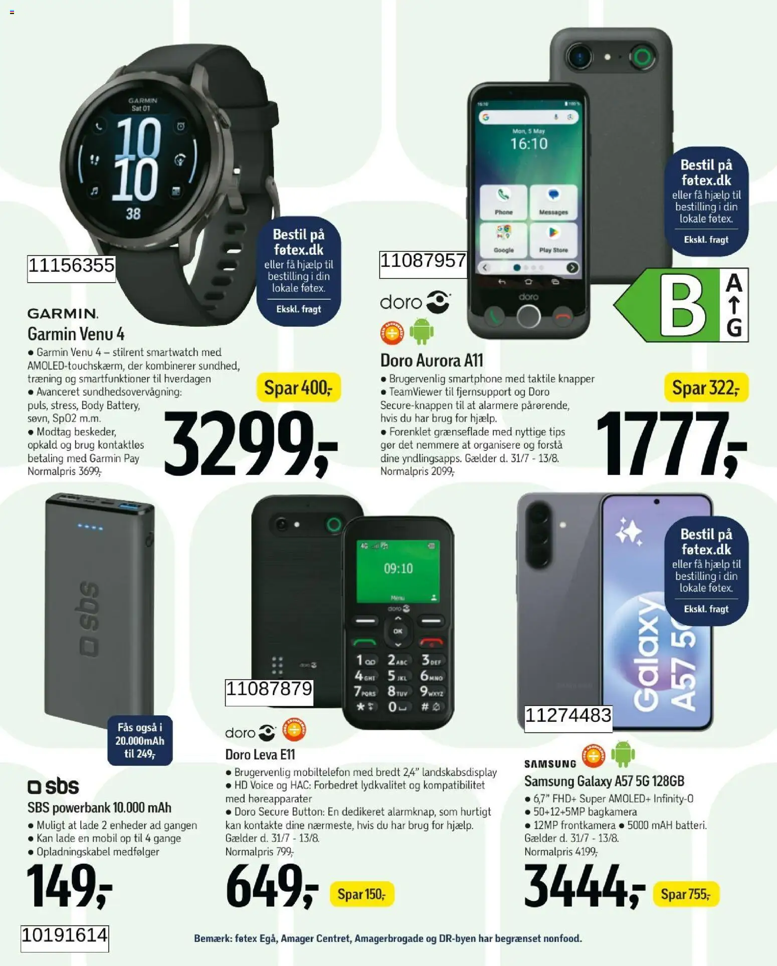 Føtex tilbudsavis – gyldig fra 31/07/2026 | Side: 62 | Produkter: Powerbank, Smartphone, Søm, Smartwatch