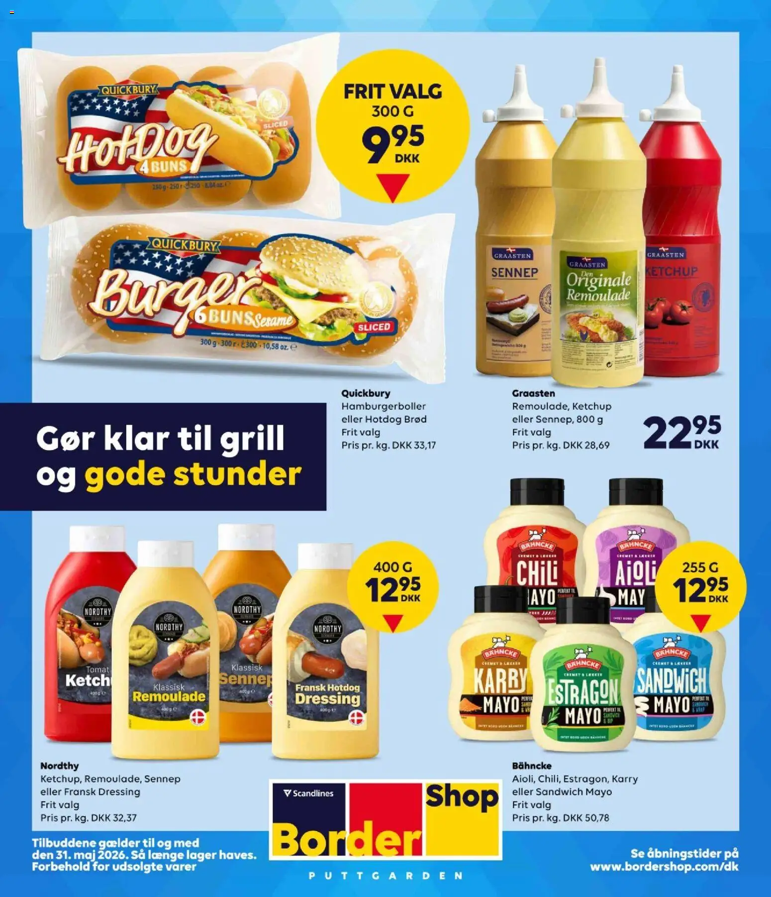 Bordershop tilbudsavis – gyldig fra 12.04.2026 | Side: 1 | Produkter: Karry, Ketchup, Remoulade, Grill