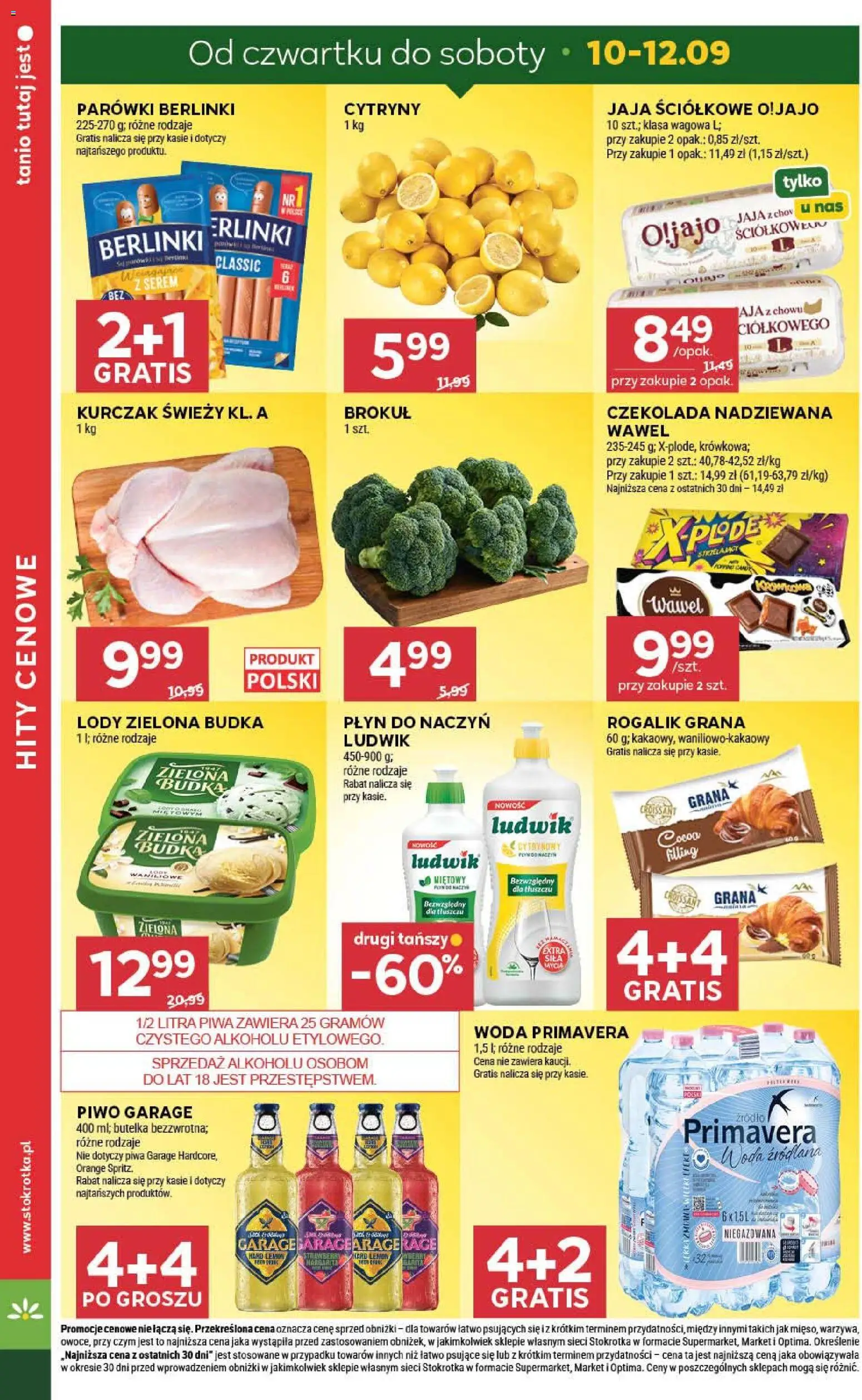 Stokrotka gazetka - Market od 10.09.2026 | Strona: 6 | Produkty: Piwo Garage, Woda źródlana, Czekolada, Woda