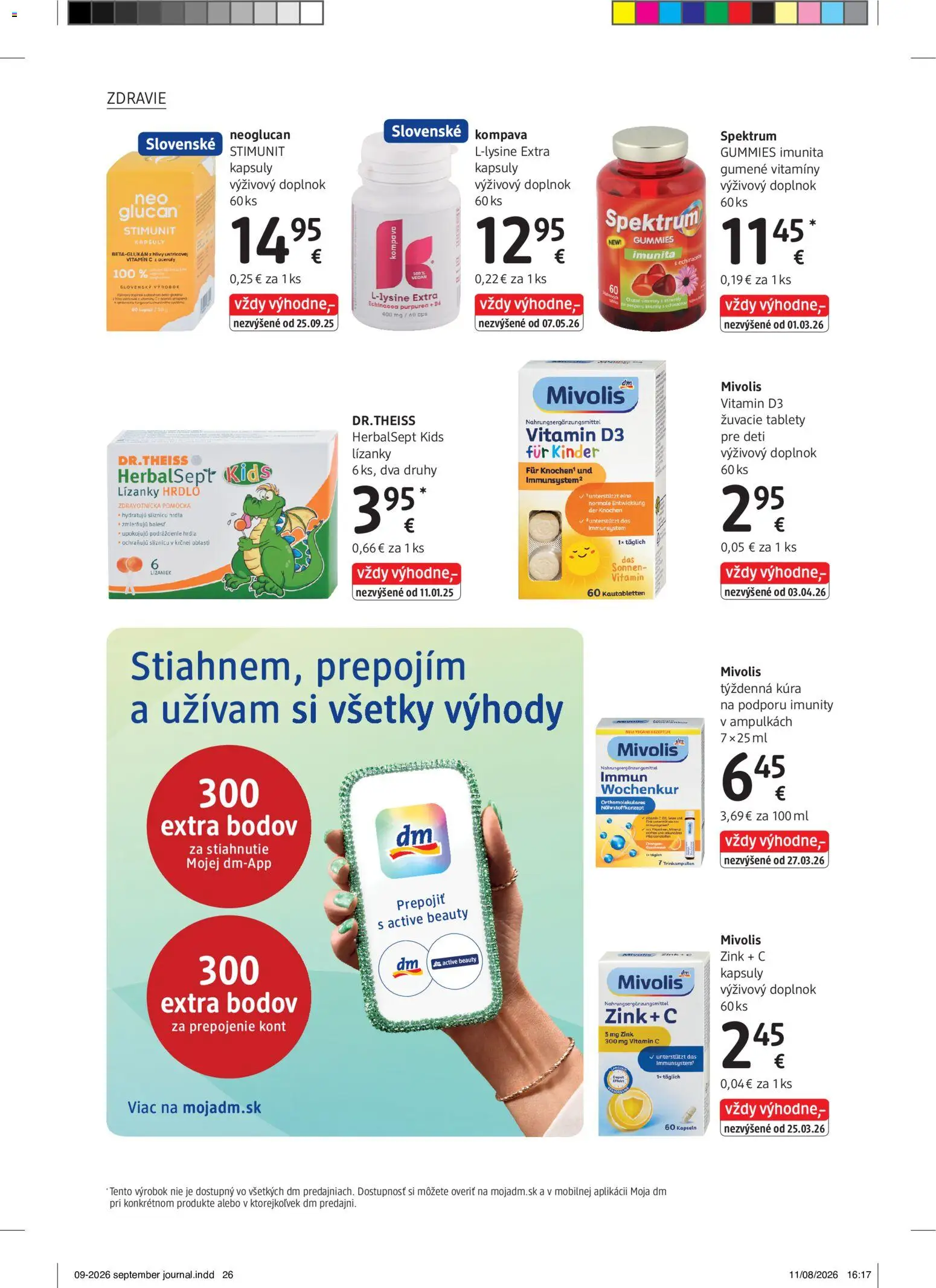 Nové dm drogerie akcie – leták je platný od 01.09.2026 | Strana: 26 | Produkty: Lízanky, Kinder