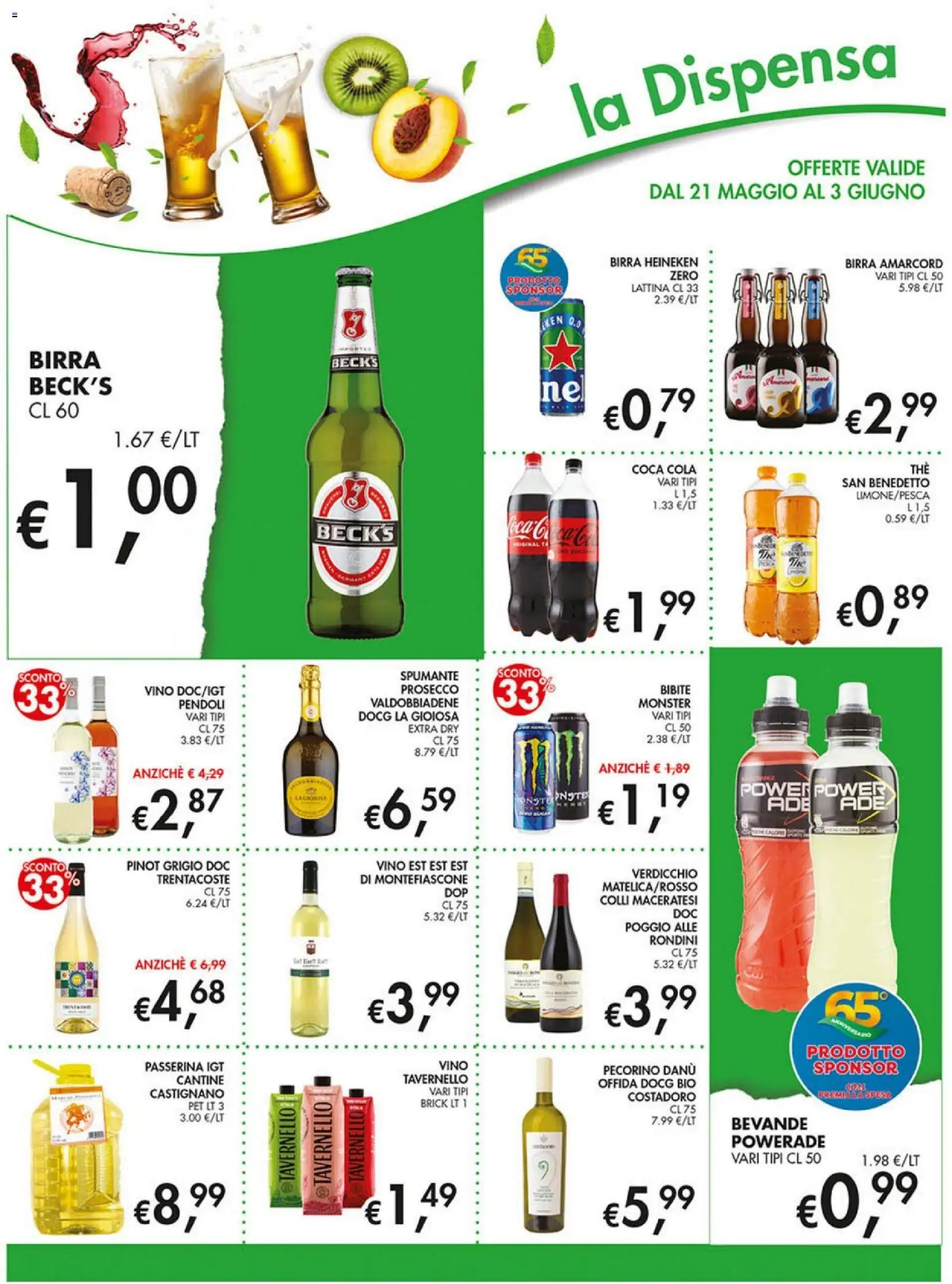 Volantino Coal del 21.05.2026 | Pagina: 16 | Prodotti: Spumante, Bibite, Heineken, Pecorino