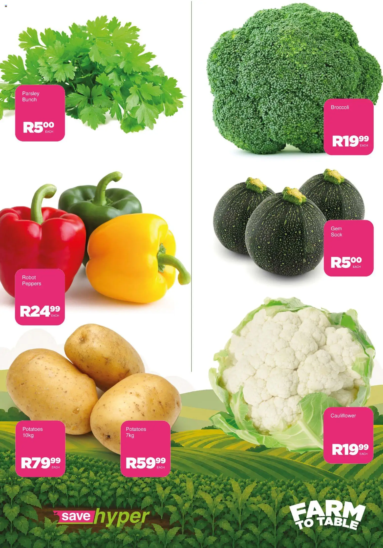 New Save catalogue – valid from 27/10/2026 | Page: 6 | Products: Parsley, Broccoli, Table, Potatoes