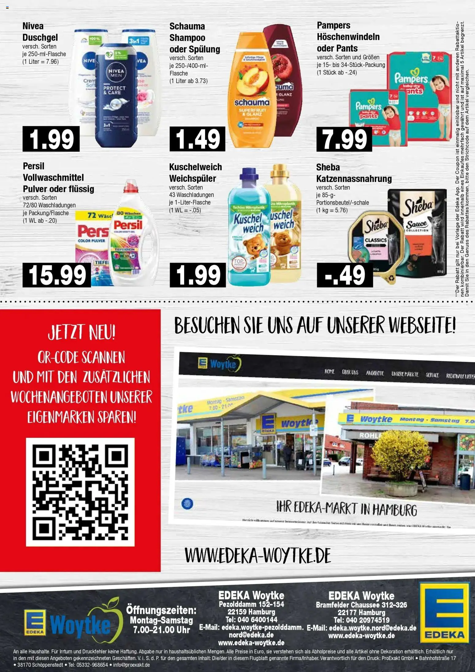 Edeka Prospekt Hamburg (ab 28.09.2026) » Angebote Online | Seite: 8 | Produkte: Sheba, Pampers, Shampoo, Duschgel
