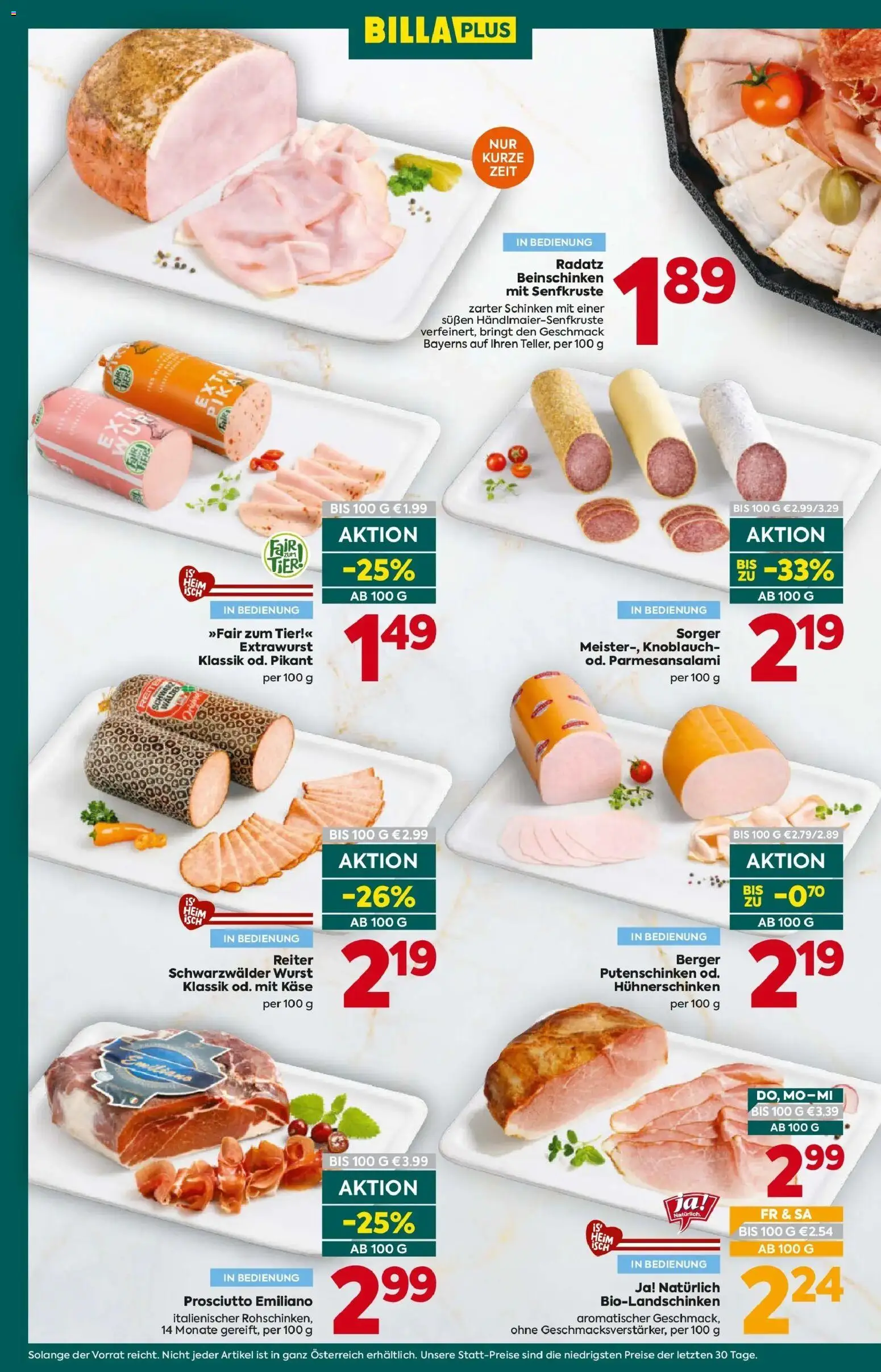 Billa Plus Flugblatt - Niederösterreich von 10.09.2026 - Aktuelle Angebote | Seite: 8 | Produkte: Wurst, Knoblauch, Käse, Schinken
