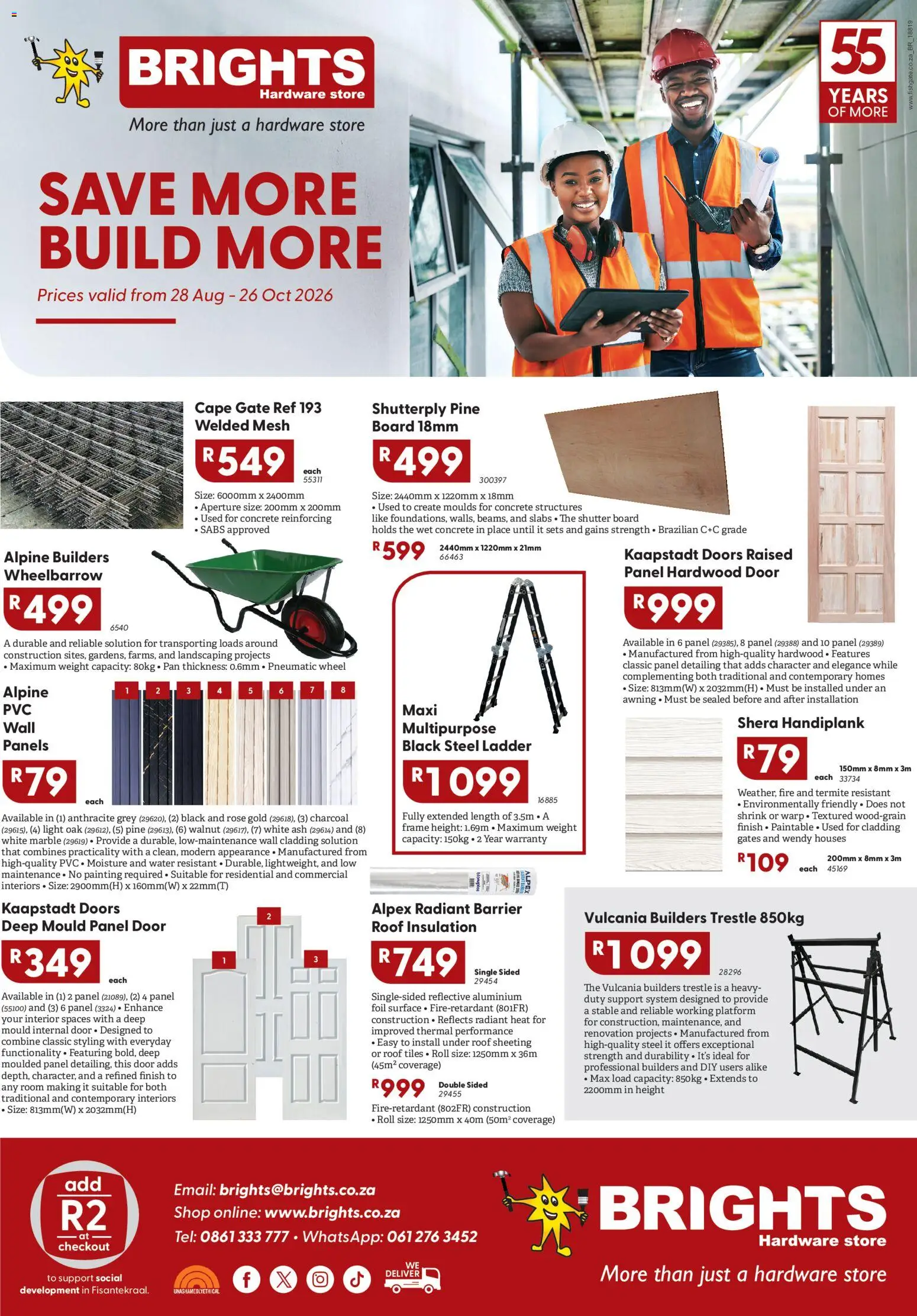 New Brights Hardware catalogue – valid from 28/08/2026 | Page: 1 | Products: Frame, Hardwood door, Internal door, Gate