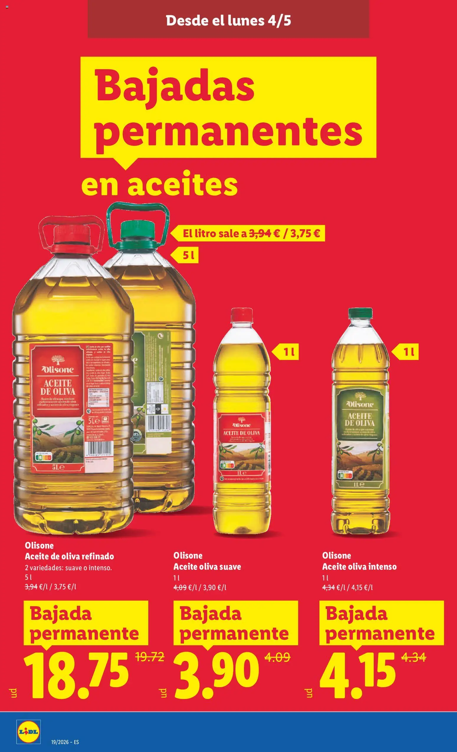 Lidl Bajadas Nacional │ válido desde el 04.05.2026 | Página: 10 | Productos: Aceite, Aceite de oliva