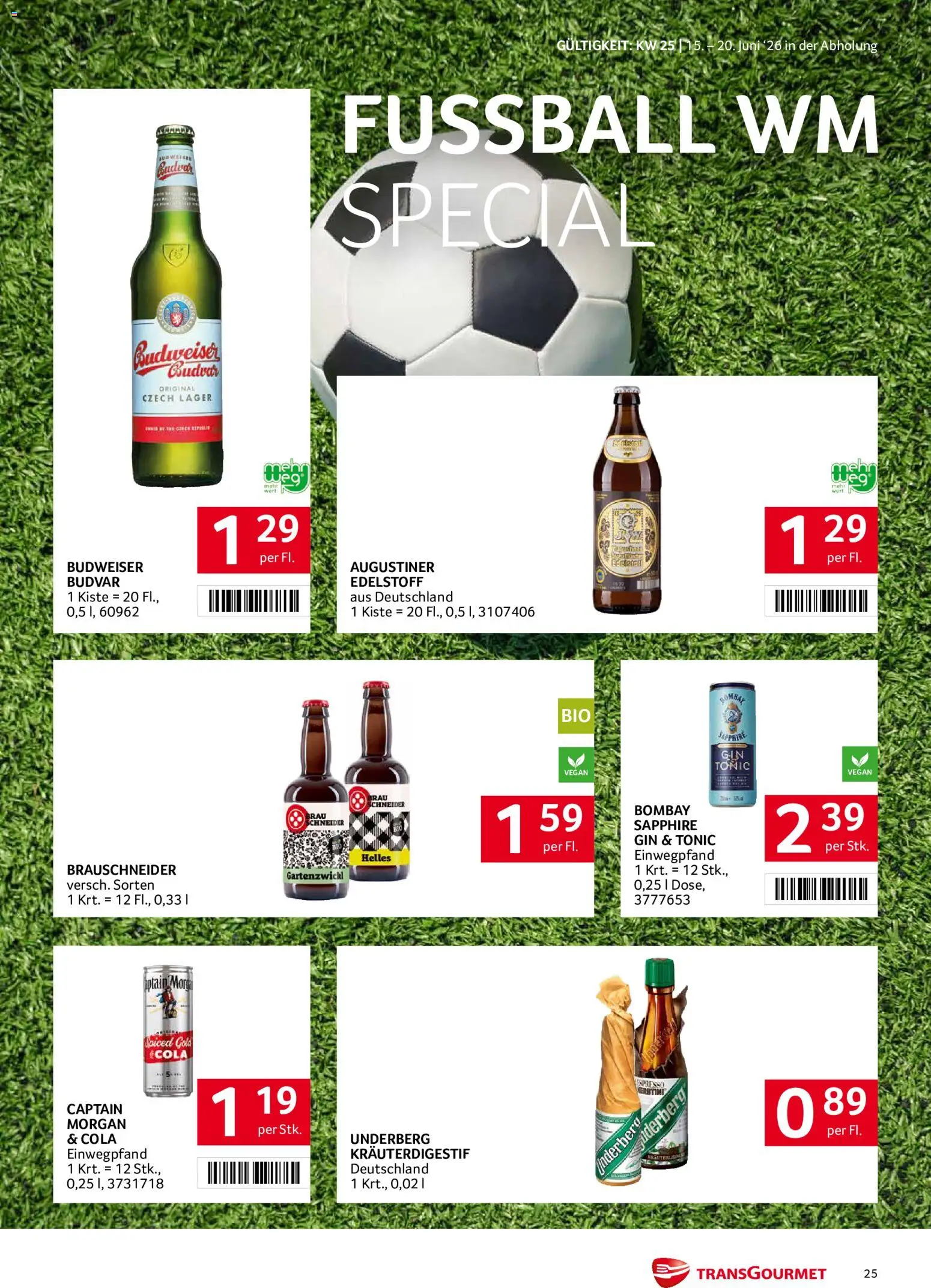 Transgourmet Flugblatt gültig ab 15.06.2026 | Seite: 25 | Produkte: Gin