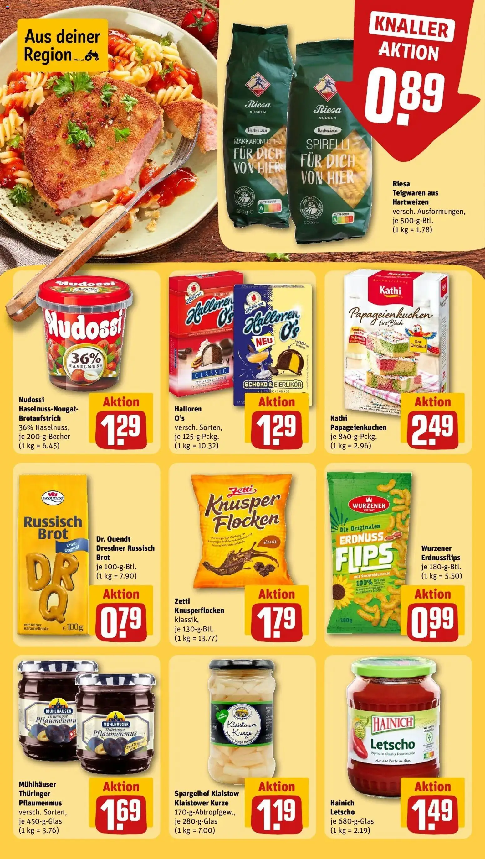 Rewe Prospekt Niederorschel	 – gültig ab 12.04.2026 | Seite: 18 | Produkte: Sonnenblumenol, Pasta, Brot, Nudeln