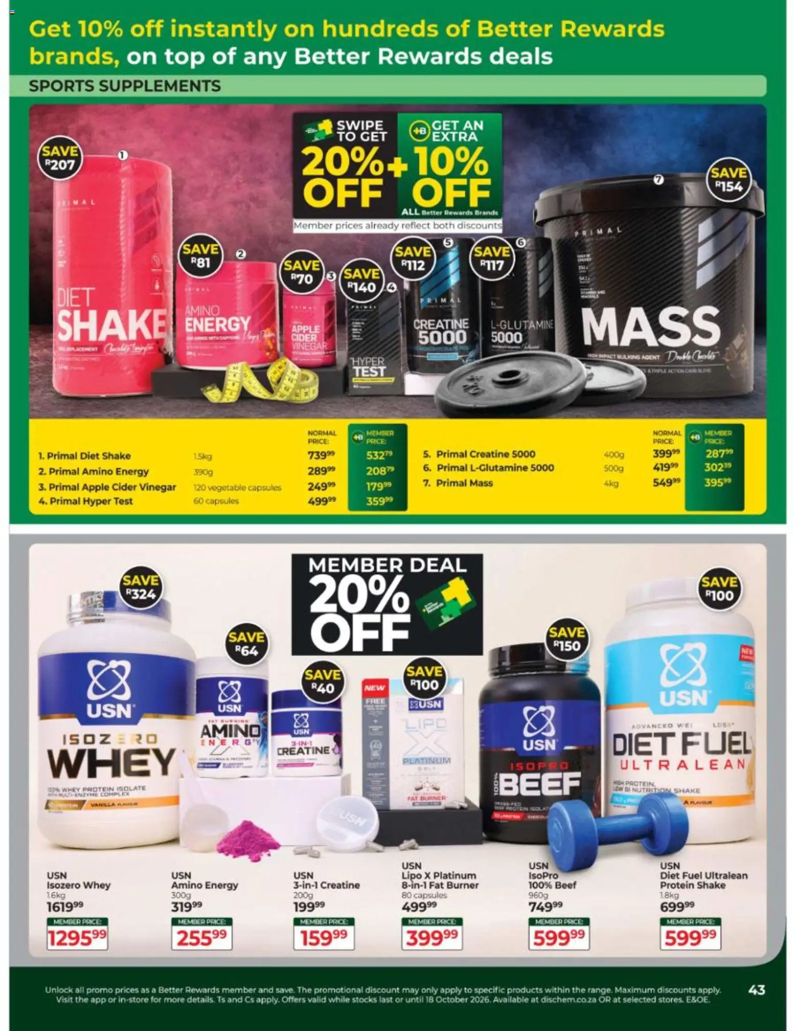 New Dis-Chem catalogue – valid from 15/09/2026 | Page: 43 | Products: Vanilla, Vinegar, Beef, Supplements