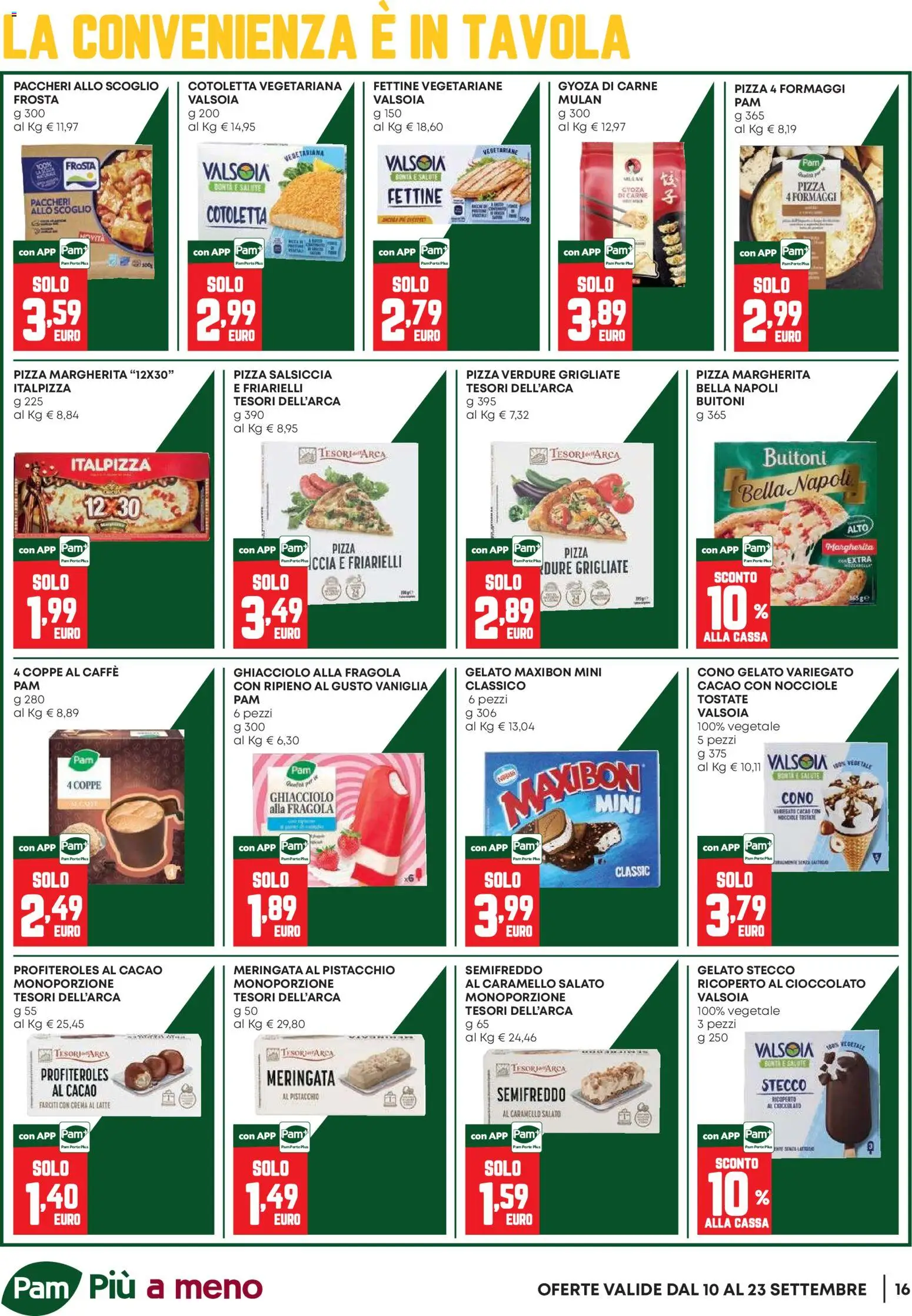 Volantino PAM del 10/09/2026 | Pagina: 16 | Prodotti: Pistacchio, Cioccolato, Cacao, Paccheri