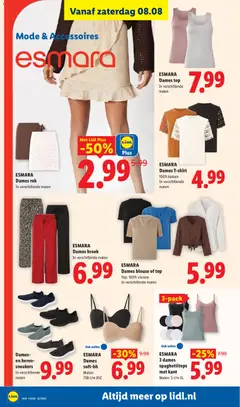 Dames- en heren- sneakers, In verschillende maten - Voorbeeld van een folder van Lidl, geldig van 03-08-2026 | Pagina: 38 | Producten: Blouse, Broek, Sneakers