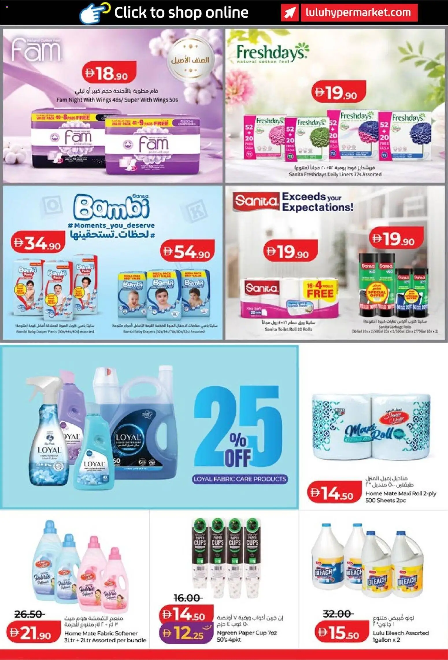 {H1} | Page: 26 | Products: Paper, Toilet, Bleach, Fabric softener