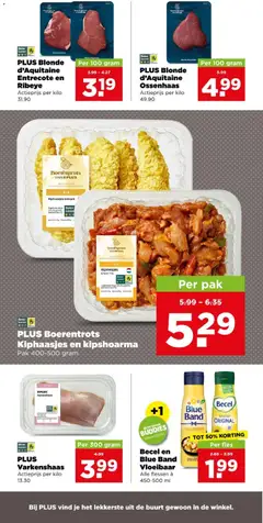 PLUS Blonde d'Aquitaine Ossenhaas, PLUS Blonde d'Aquitaine Ossenhaas - Voorbeeld van een folder van Plus, geldig van 30-09-2026 | Pagina: 12 | Producten: Steak, Fles, Varkenshaas, Margarine