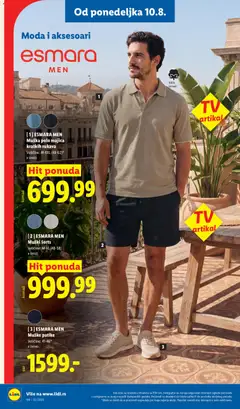 [1] ESMARA MEN Muška polo majica kratkih rukava, Muška polo majica kratkih rukava - pregled Lidl kataloga - važi od 06.08.2026 | Strana: 80 | Proizvode: Majica kratkih rukava, Patike