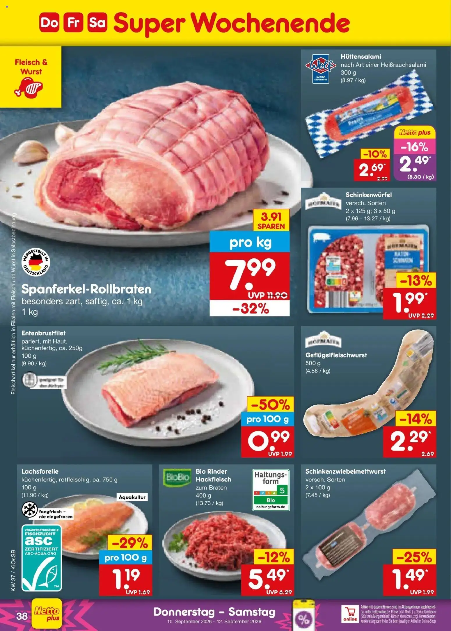 Netto Marken-Discount Prospekt Nürnberg – gültig ab 07.09.2026 | Seite: 56 | Produkte: Wurst, Fleisch, Hackfleisch