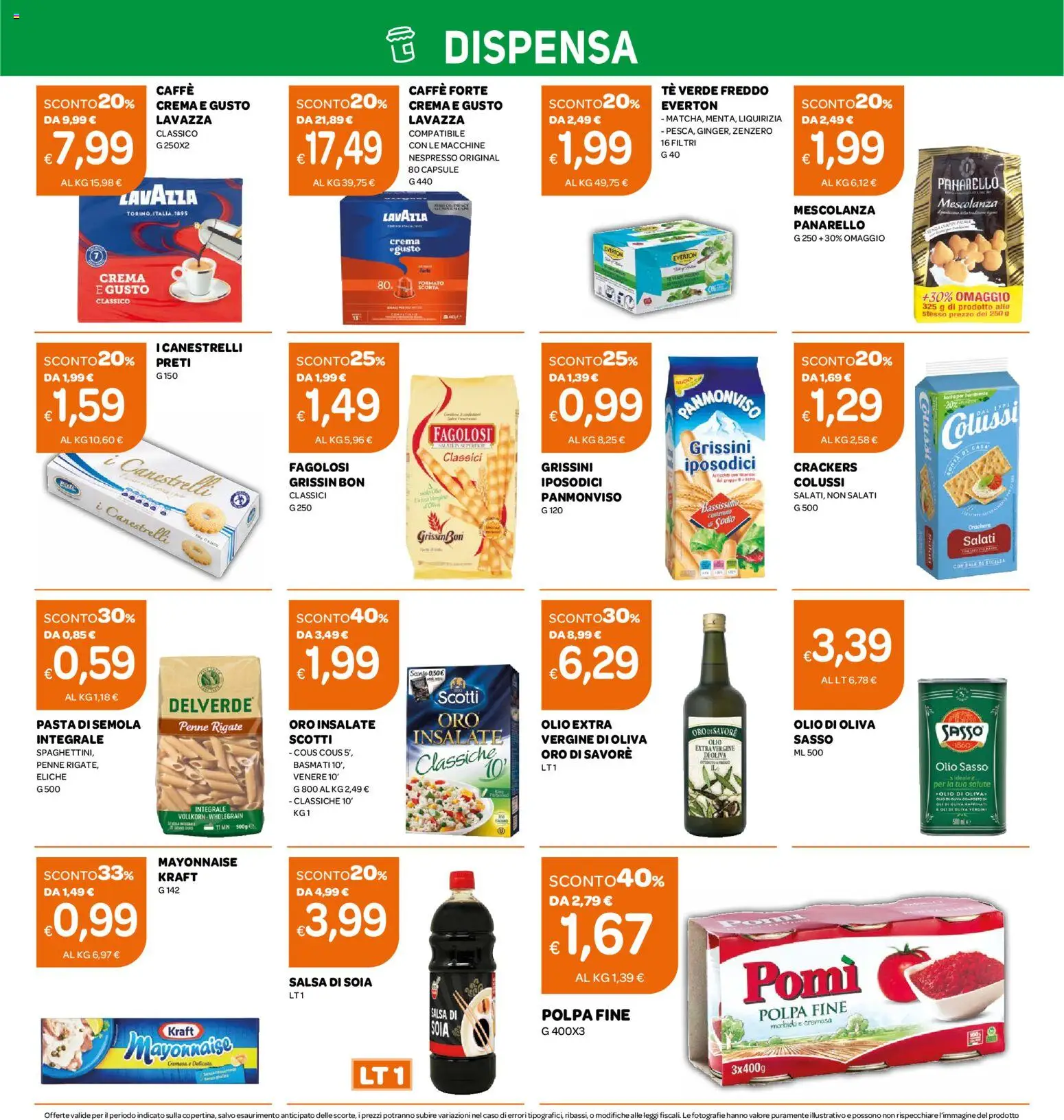 Volantino Ekom del 30/06/2026 | Pagina: 10 | Prodotti: Tè, Olio, Crackers, Canestrelli