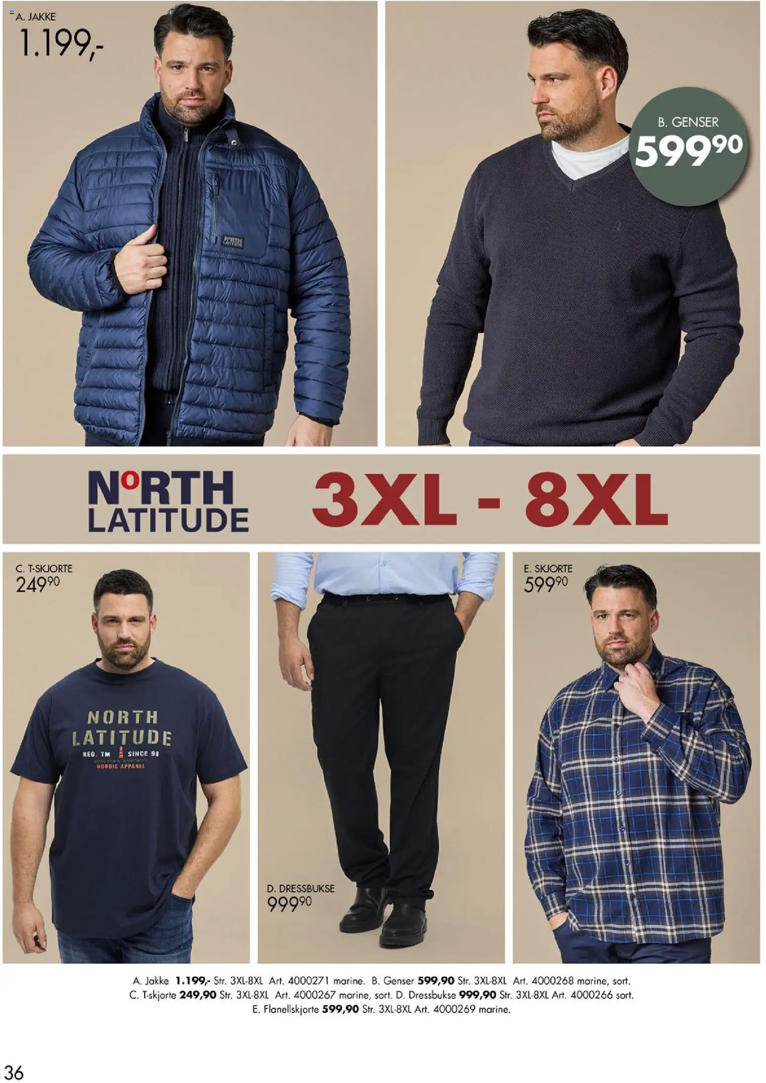 {H1} | Side: 36 | Produkter: Skjorte, Genser, Jakke, Dressbukse