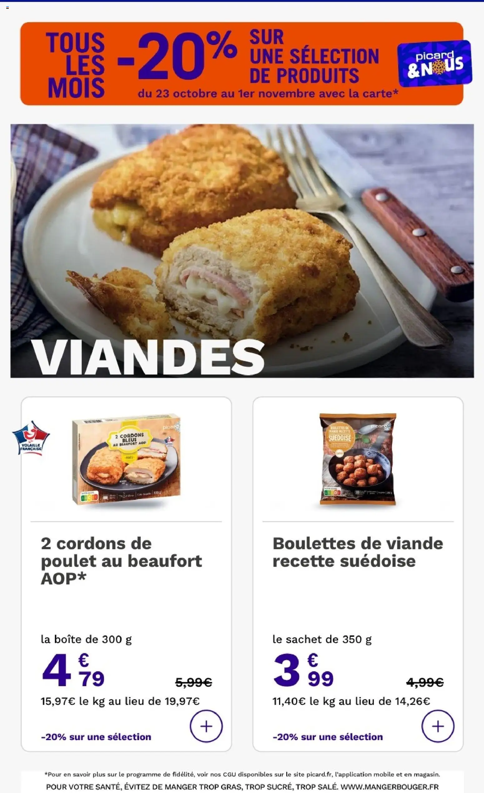 {H1} | Page: 9 | Produits: Beaufort aop, Poulet, Boulettes de viande, Viande
