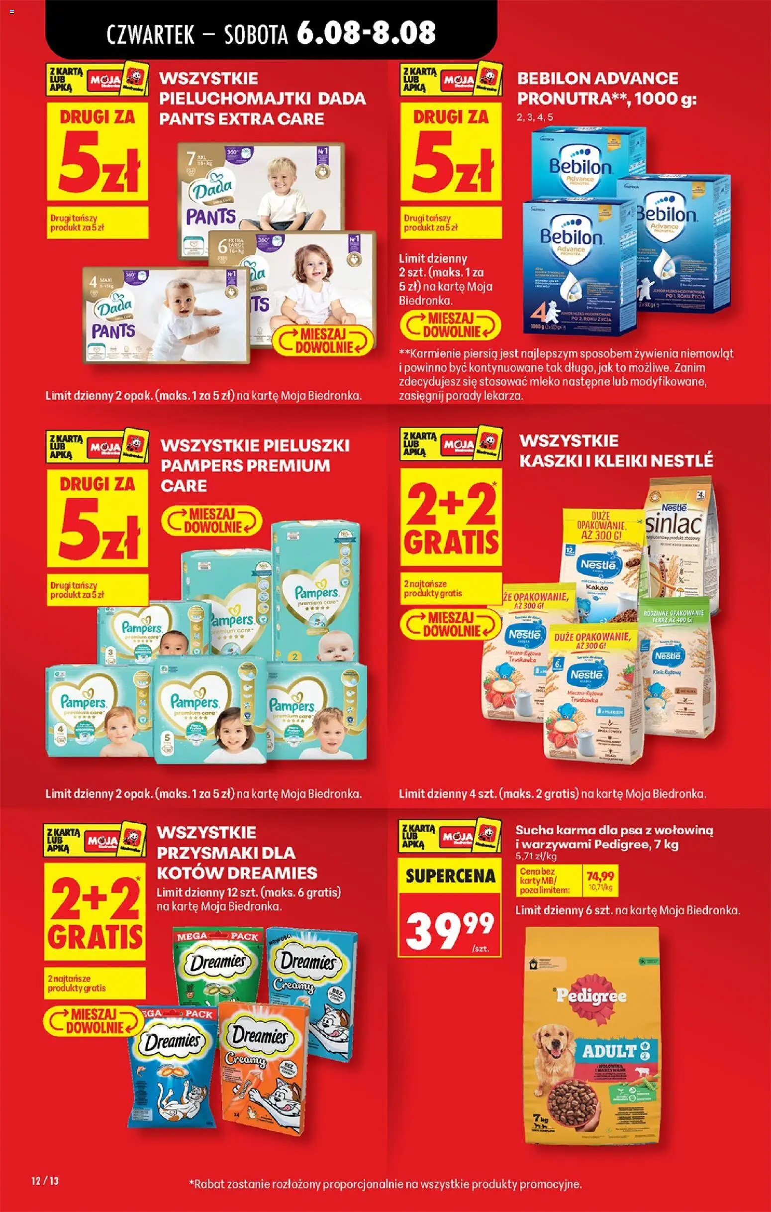 Biedronka gazetka od czwartku od 06.08.2026 | Strona: 18 | Produkty: Karta, Kakao, Mleko, Wołowina