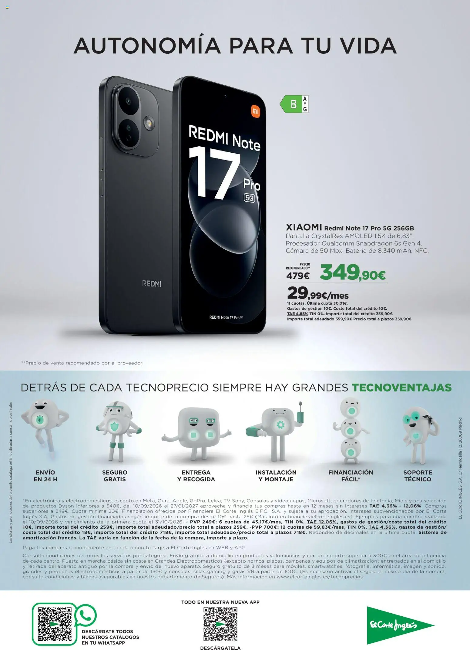 El Corte Inglés Los Tecnoprecios │ válido desde el 26/10/2026 | Página: 16 | Productos: Gafas, Cámara, Batería