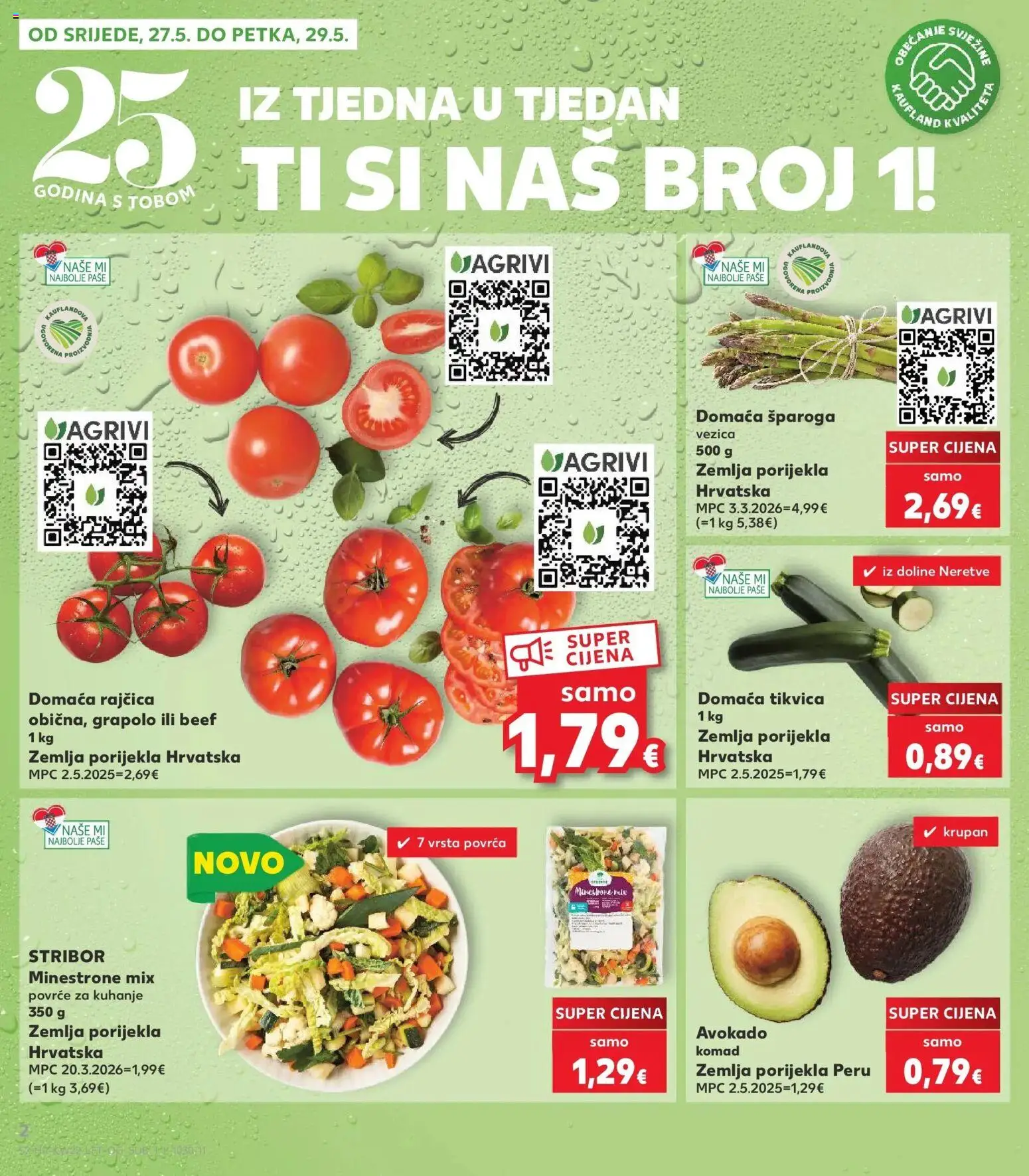 Kaufland katalog | vrijedi od 26.05.2026 | Stranica: 2 | Proizvodi: Avokado, Povrće, Rajčica