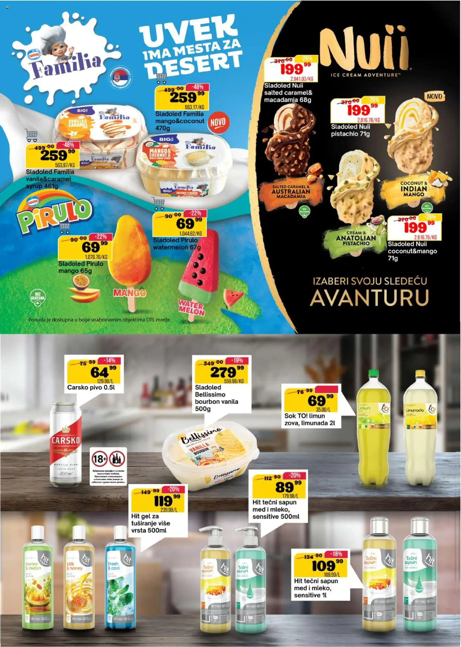Senta Promet katalog - važi od 20.05.2026 | Strana: 2 | Proizvode: Sladoled, Mango, Med, Sok