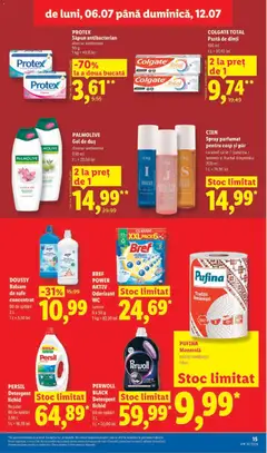Ofertele Lidl valabile de la 06.07.2026 | Pagină: 15 | Produse: Duș, Balsam, Săpun, Balsam de rufe
