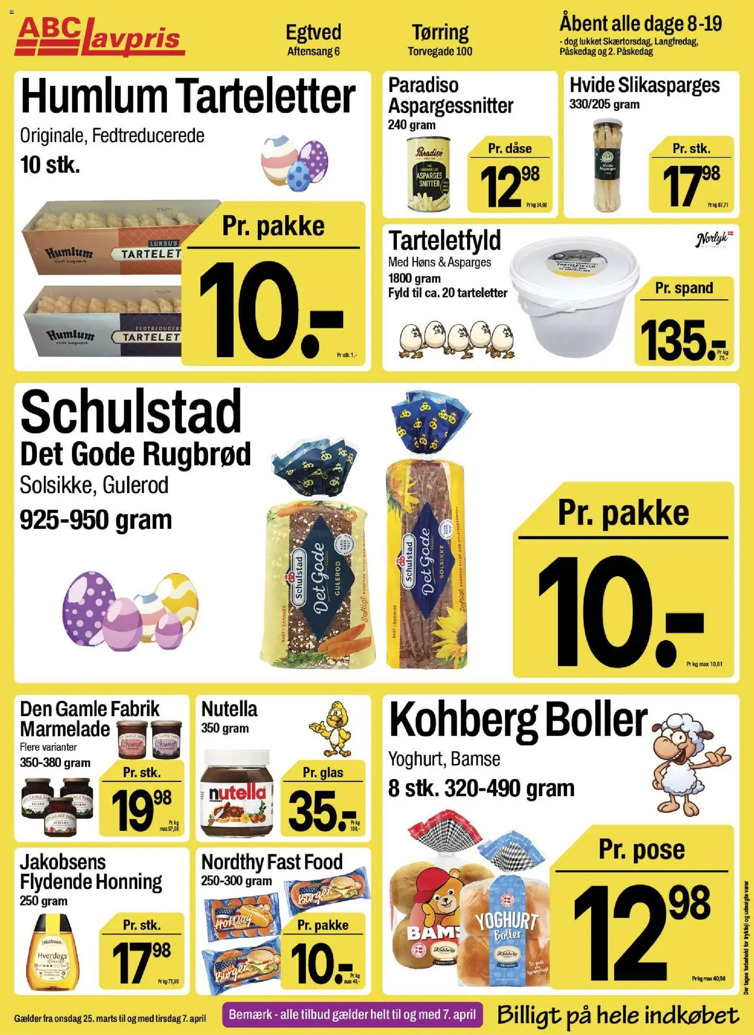 Abc Lavpris tilbudsavis – gyldig fra 25.03.2026 | Side: 4 | Produkter: Solsikkekerner, Gulerod, Rugbrød, Aspargessnitter