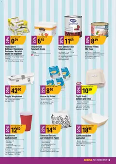 TopCC aktionen Genuss zum Mitnehmen ab 14.09.2026 gültig | Seite: 7 | Produkte: Burger, Gemüse, Ketchup, Tasche