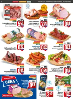 COOP Jednota leták platný od 02.07.2026 | Strana: 4 | Produkty: Šunka, Slanina, Klobása, Kuracie stehná