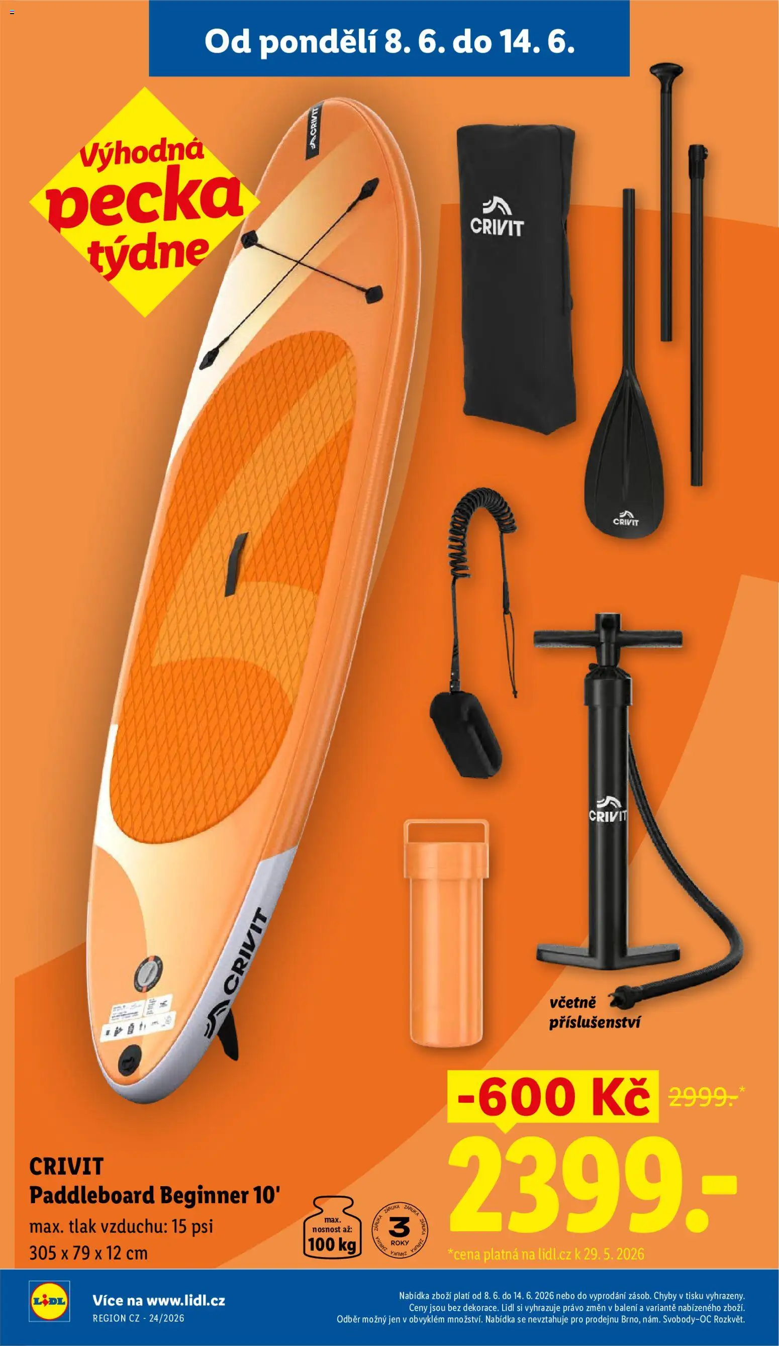 Lidl leták - Spotřební zboží od 08.06.2026 | Strana: 12 | Produkty: Paddleboard