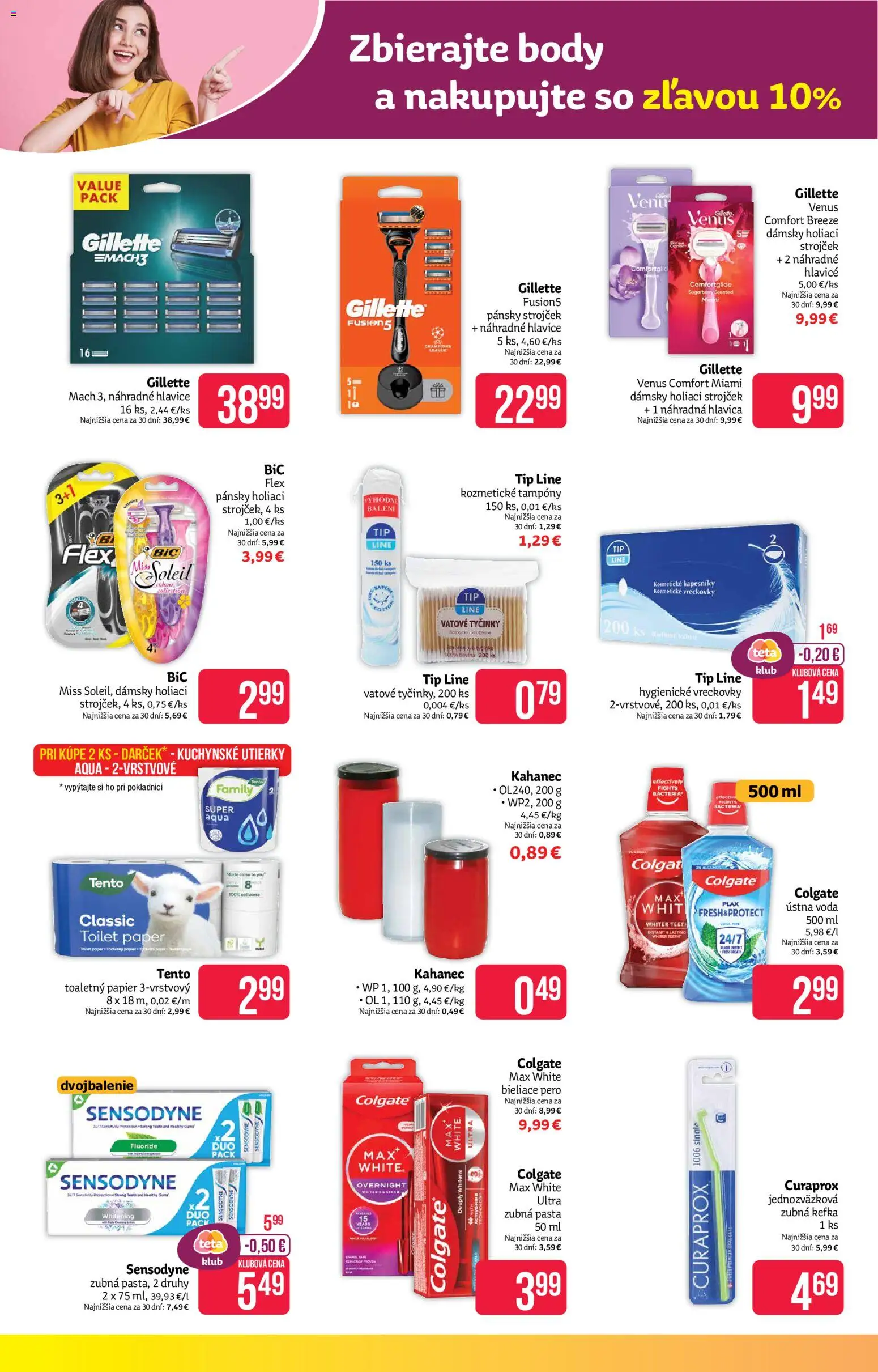 Nové Teta drogerie akcie – leták je platný od 11.05.2026 | Strana: 10 | Produkty: Zubná kefka, Strojček, Holiaci strojček, Toaletný papier