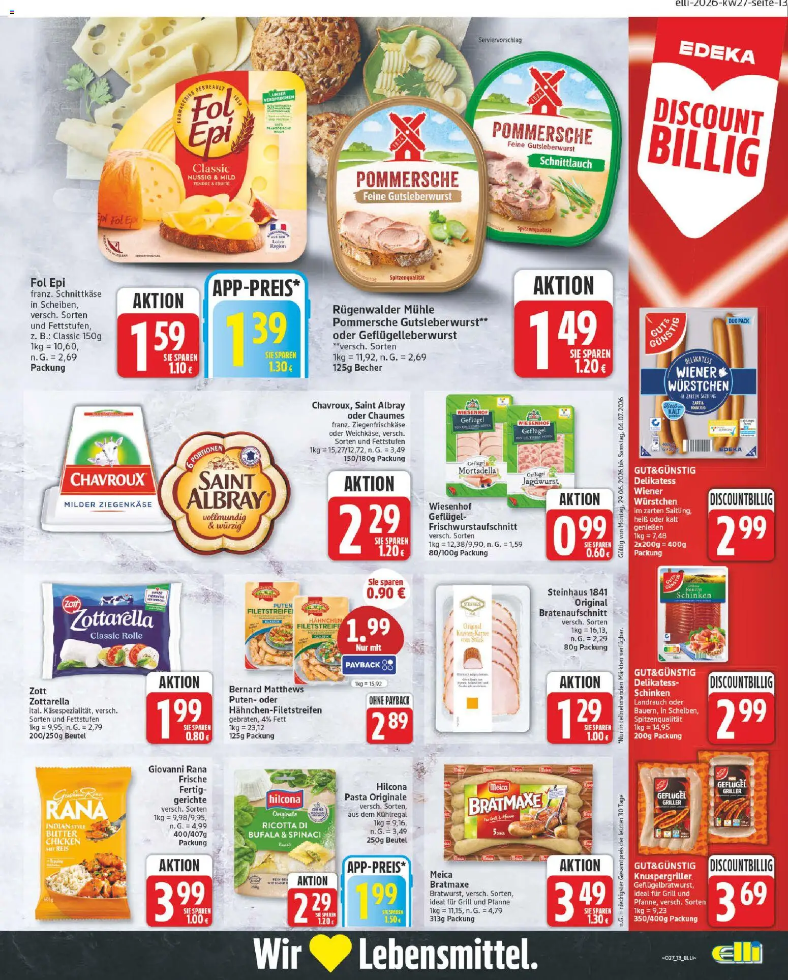 Elli Markt Prospekt Lippstadt – gültig ab 29.06.2026 | Seite: 13 | Produkte: Grill, Mühle, Wiener wurstchen, Pasta
