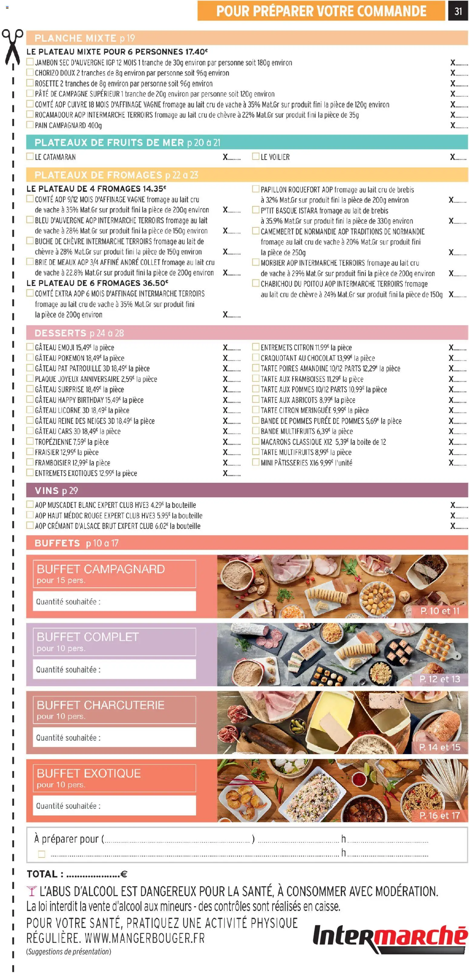 {H1} | Page: 31 | Produits: Chorizo, Chocolat, Pommes, Brie