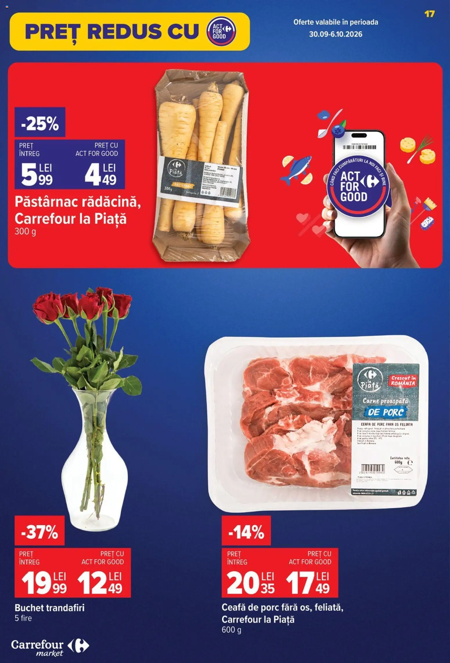 Noul catalog Carrefour – valabil de la 30.09.2026 | Pagină: 17 | Produse: Pastarnac, Ceafa de porc