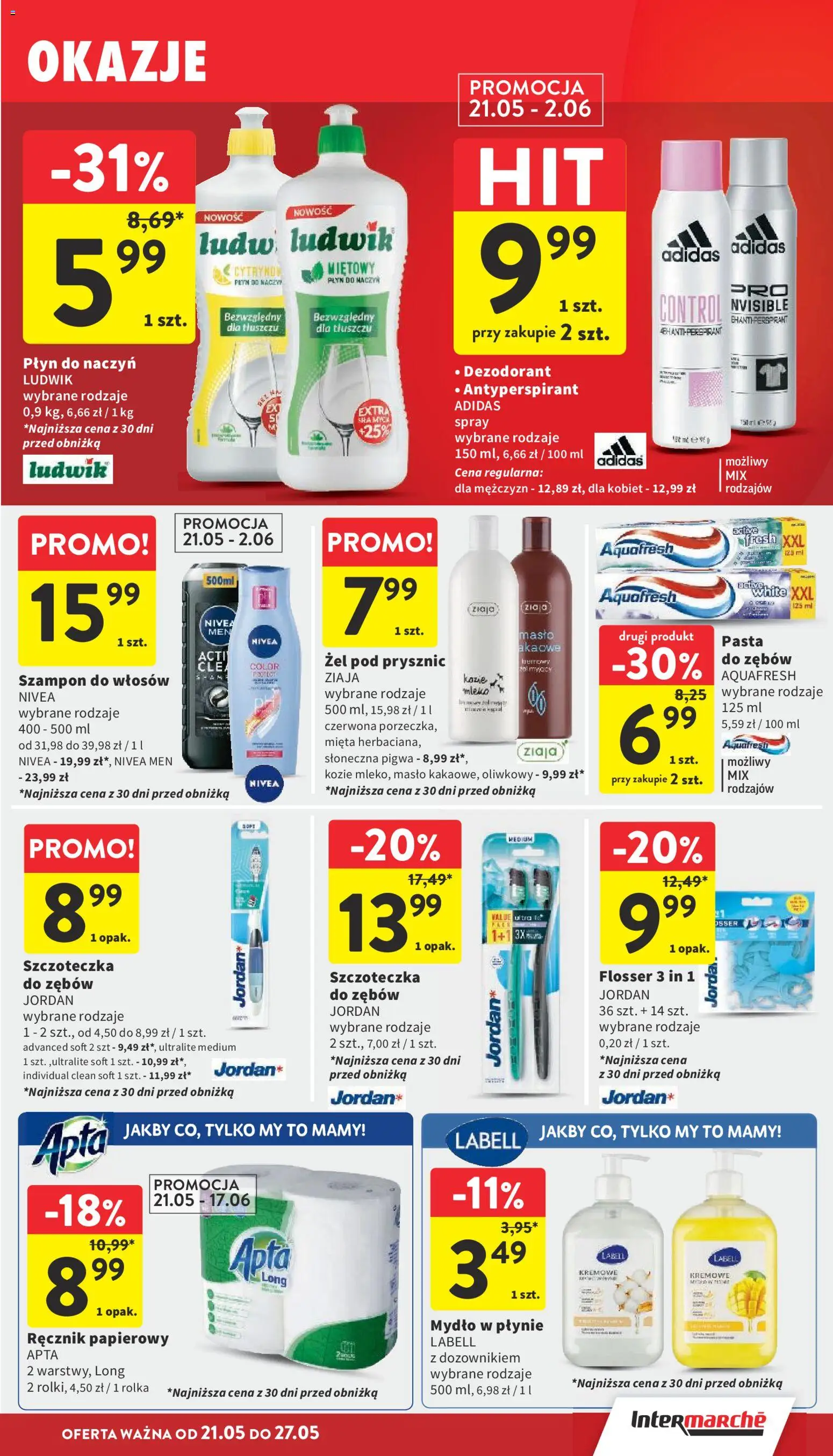 Intermarche gazetka od 21.05.2026 | Strona: 39 | Produkty: Mydło w płynie, Mięta, Mydło, Żel pod prysznic