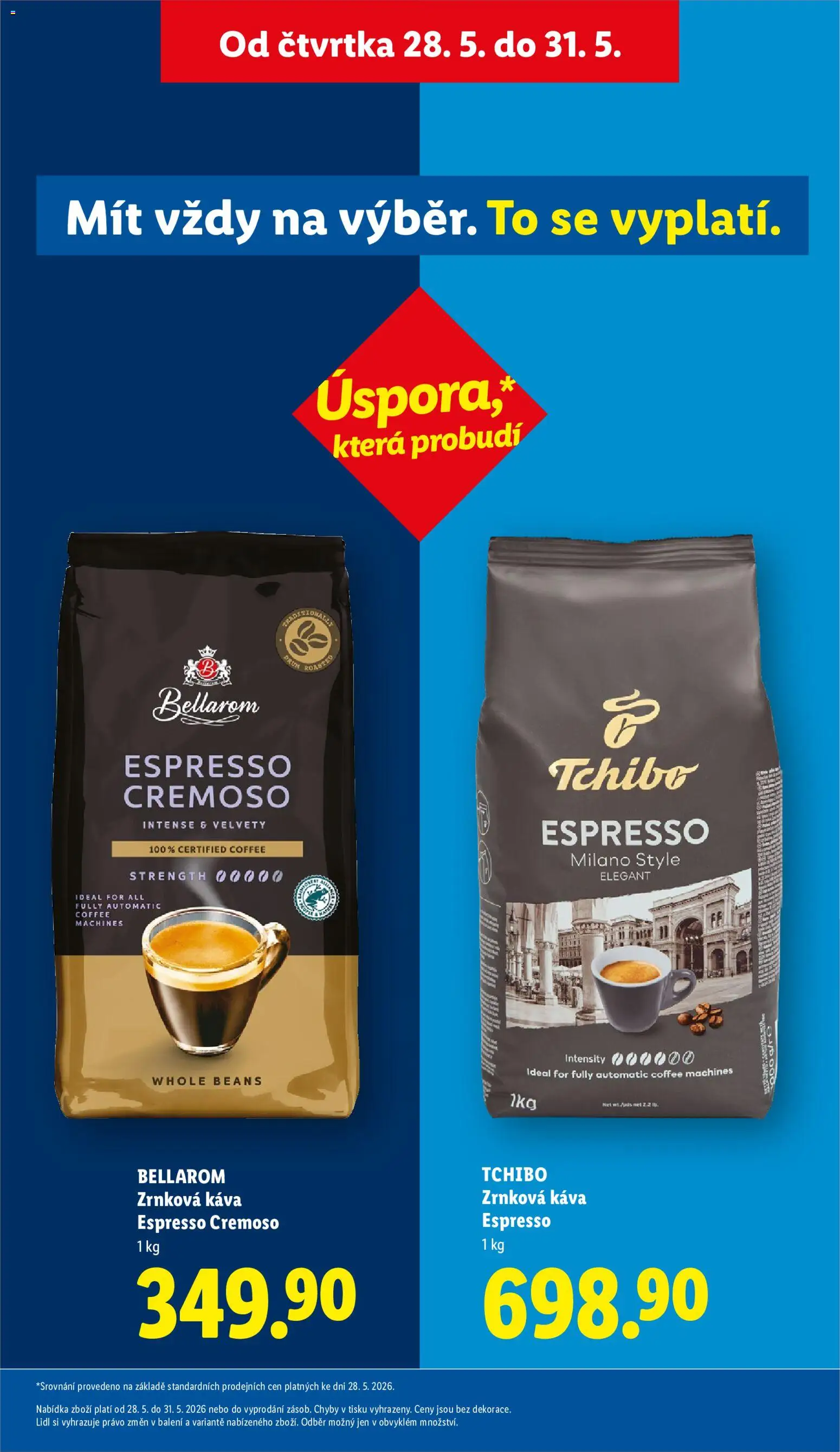 Lidl leták od 28.05.2026 | Strana: 51 | Produkty: Káva, Tchibo, Bellarom espresso, Bellarom