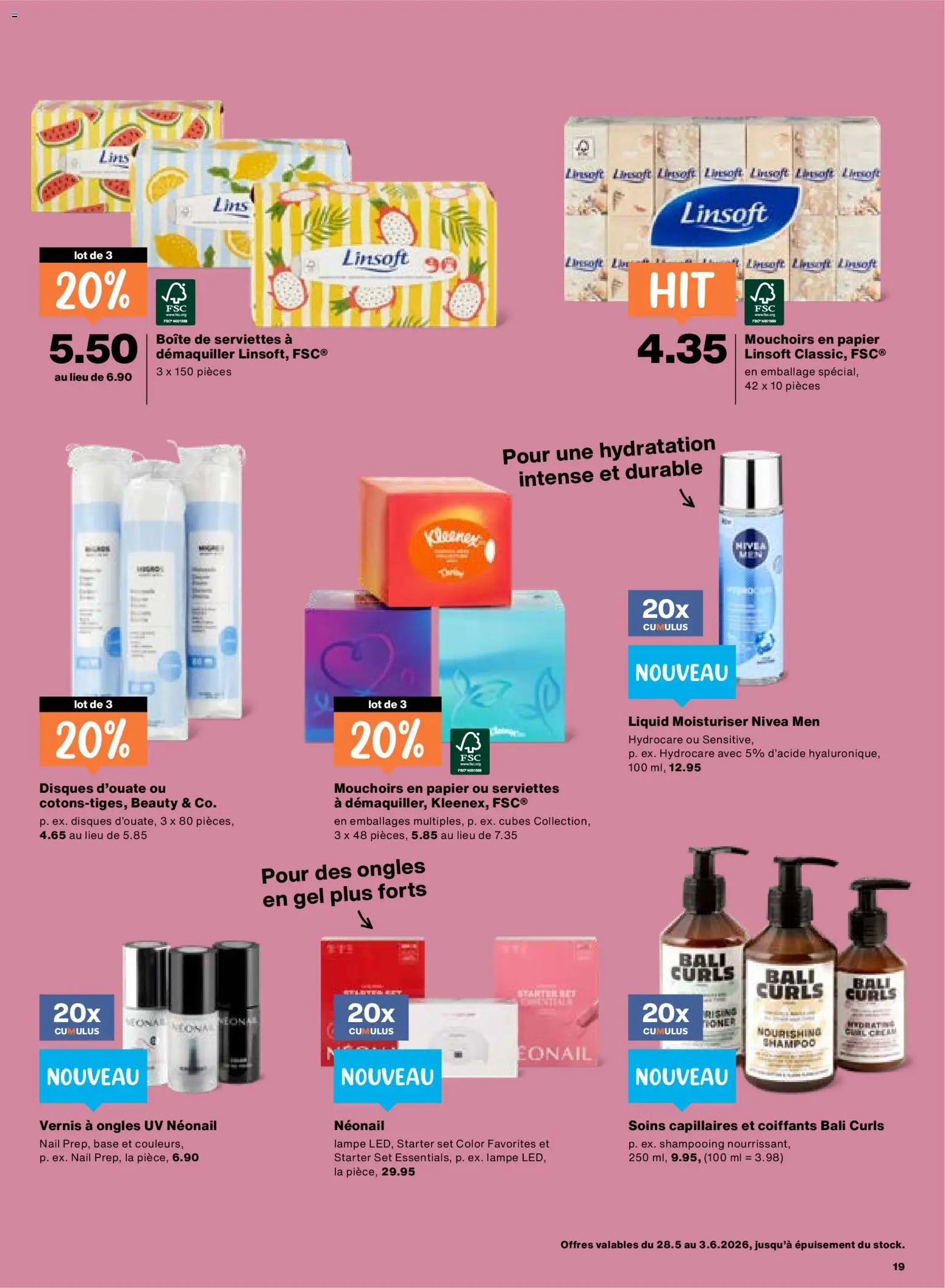 Migros aktionen FR – gültig ab 28.05.2026 | Seite: 19 | Produkte: Lampe, Shampoo, Toner