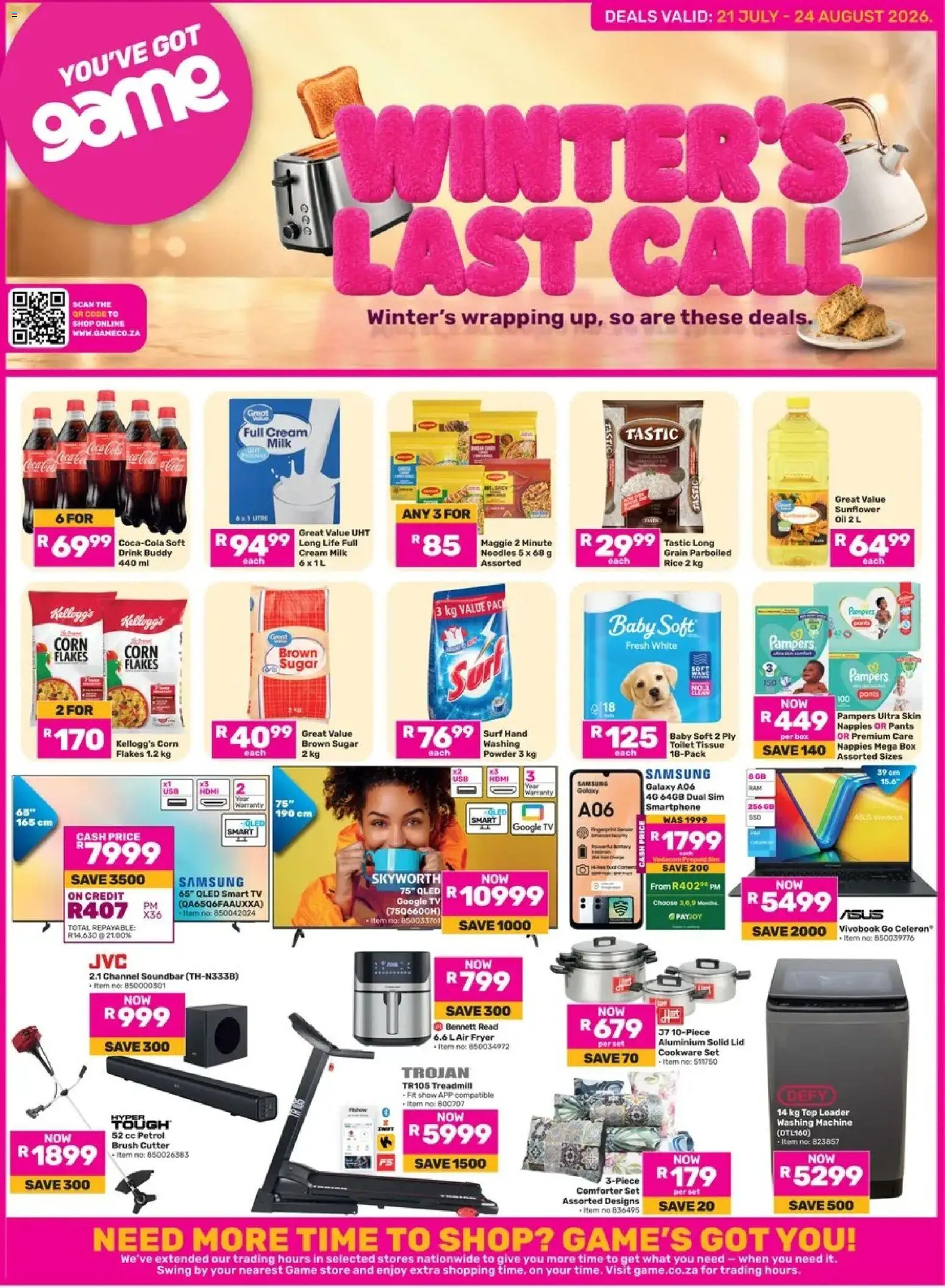 Game - Catalogue valid from 21/07/2026 | Page: 1 | Products: Smartphone, Tv, Flakes, Rice