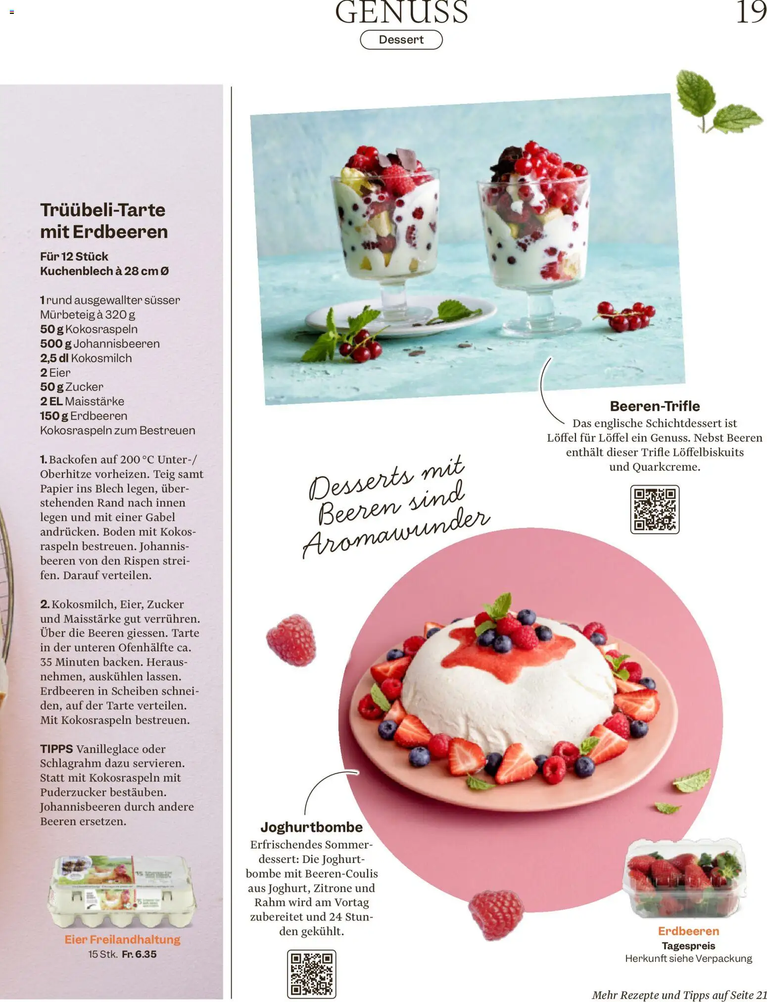 Migros aktionen Magazin – gültig ab 22.07.2026 | Seite: 19 | Produkte: Joghurt, Erdbeeren, Backofen, Zucker