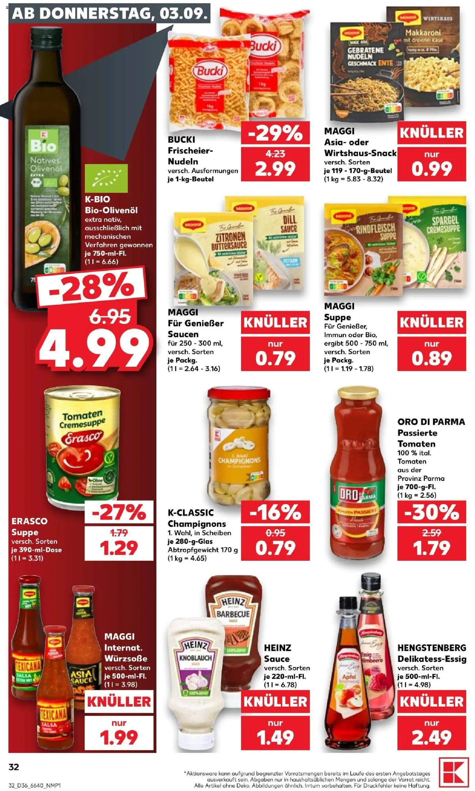 Kaufland Prospekt Speyer – gültig ab 03.09.2026 | Seite: 32 | Produkte: Ofen, Milram, Schinken, Reibekase