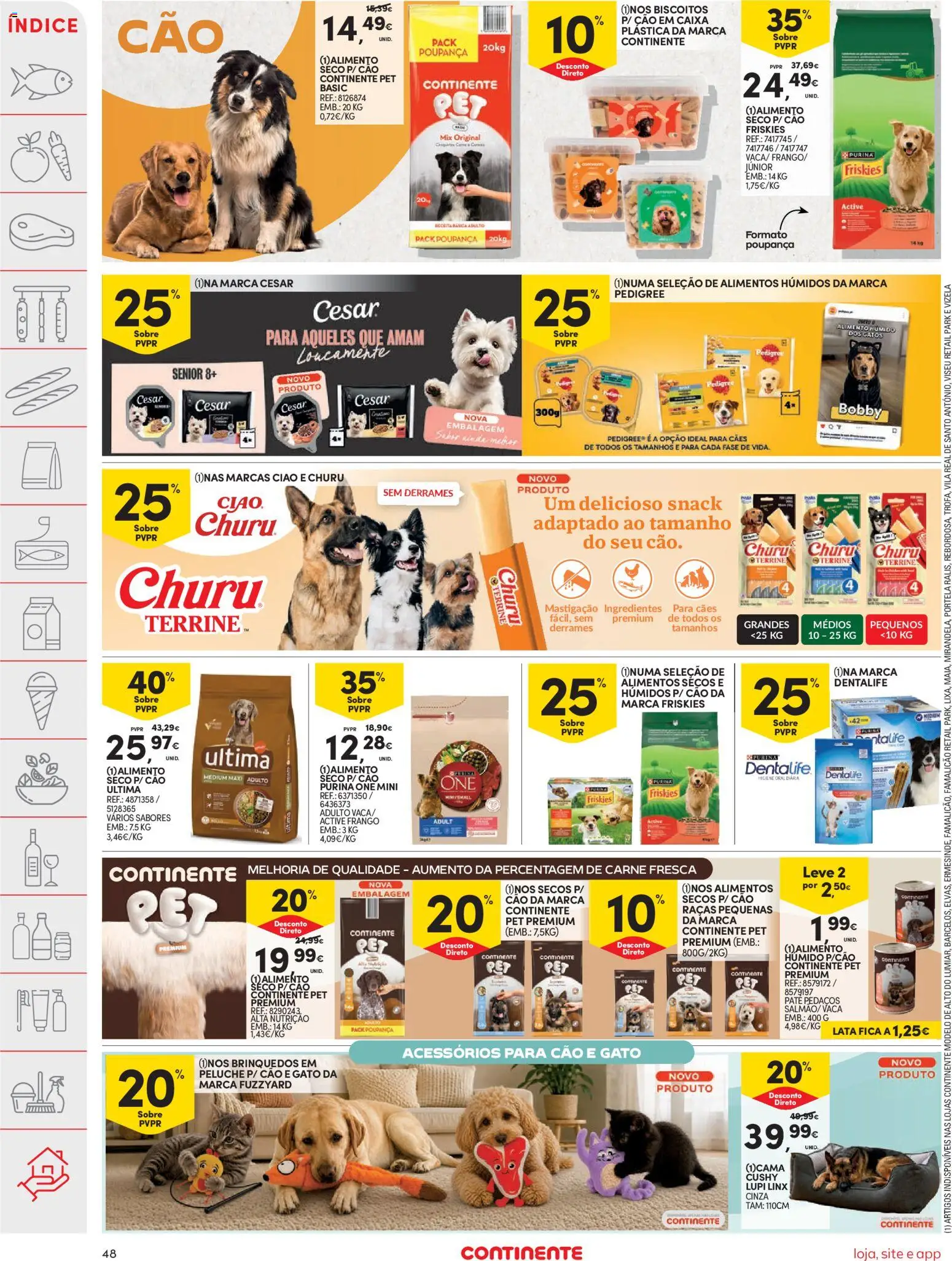 Continente folheto │ válido de 04/08/2026 | Página: 48 | Produtos: Purina one, Frango, Caixa, Biscoitos