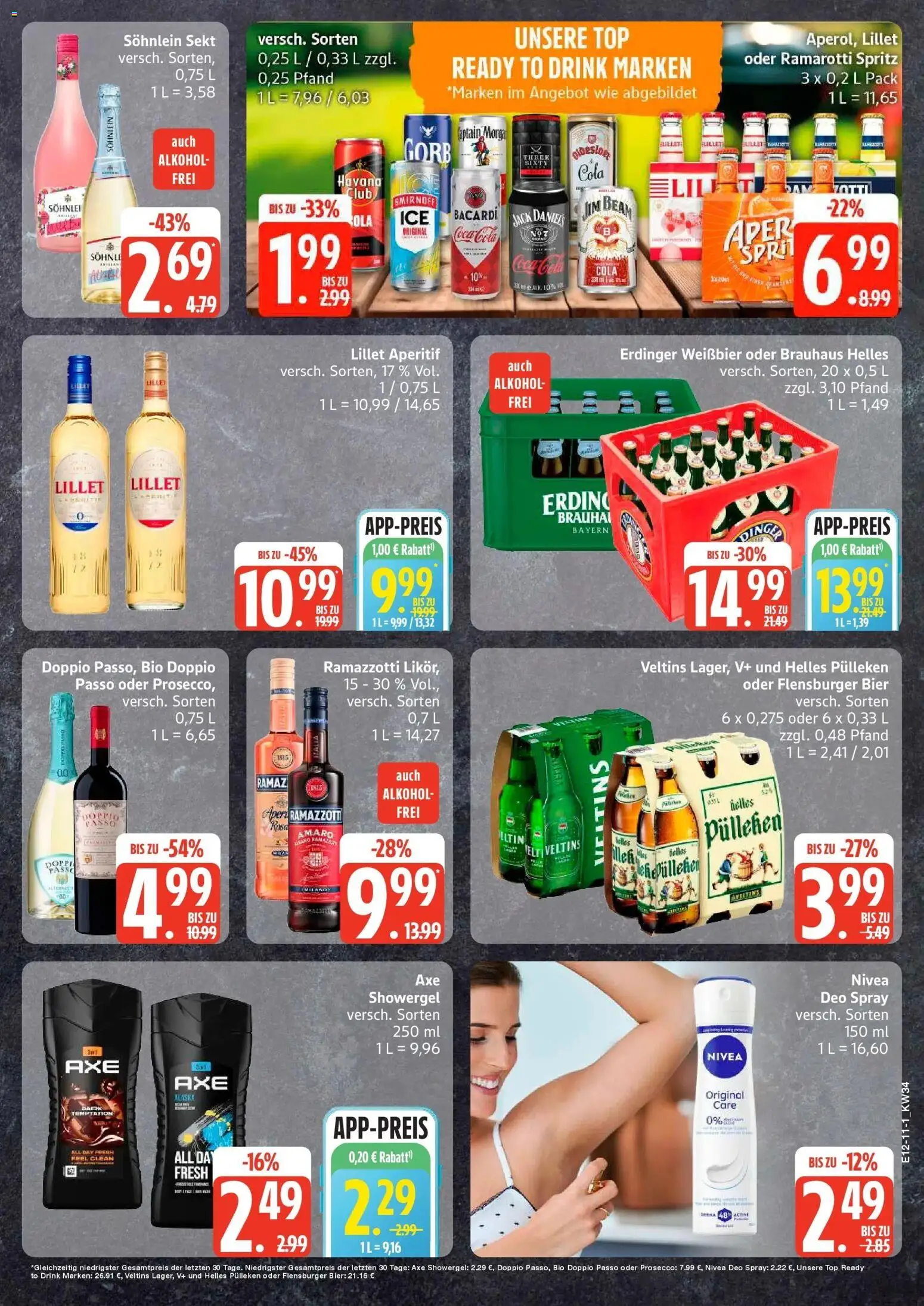 Edeka Prospekt Rostock-Gehlsdorf (ab 17.08.2026) » Angebote Online | Seite: 11 | Produkte: Top, Weißbier, Sekt, Doppio Passo