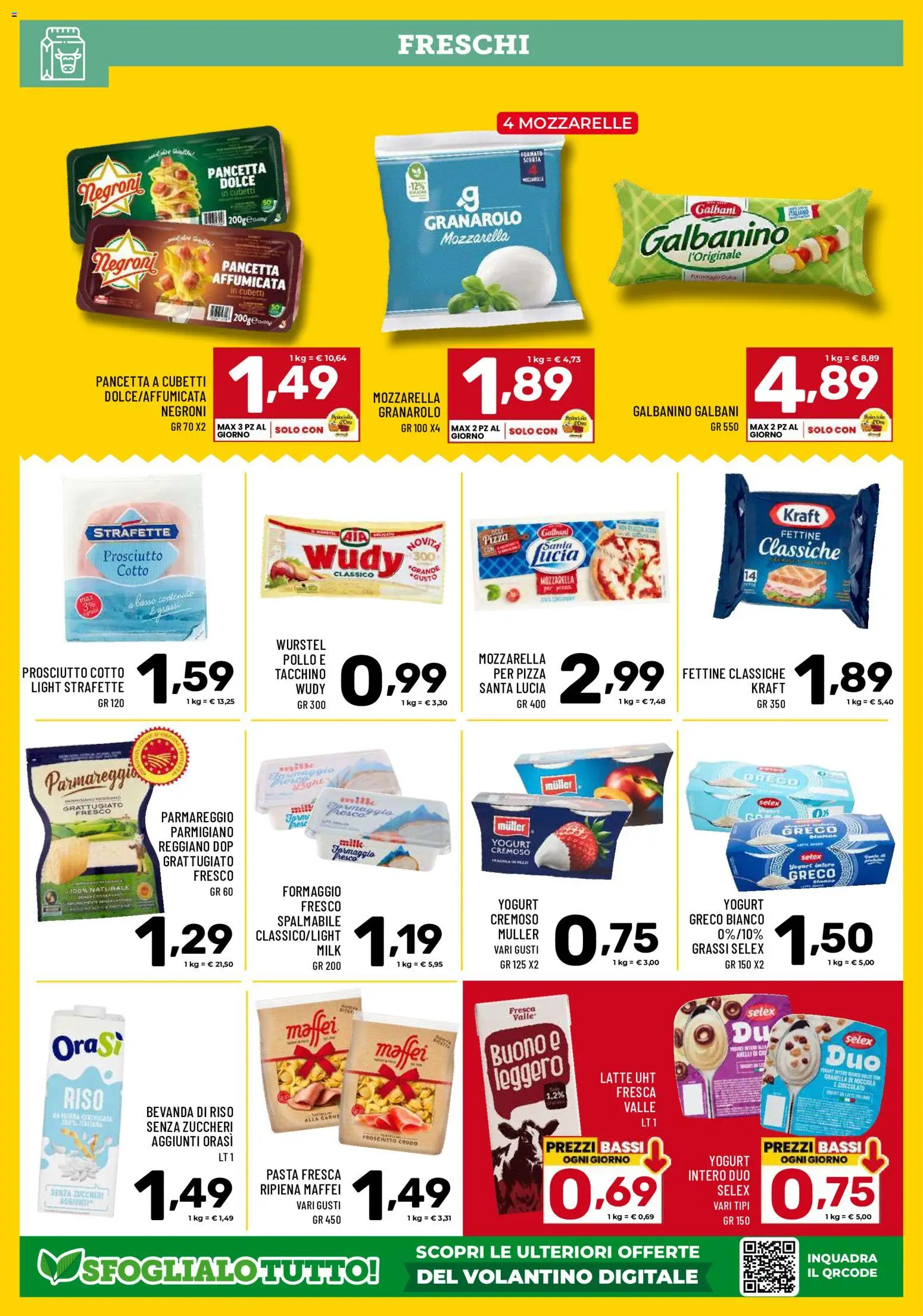 Volantino Il Centesimo del 16.06.2026 | Pagina: 6 | Prodotti: Prosciutto Cotto, Tacchino, Wurstel, Bevanda di riso