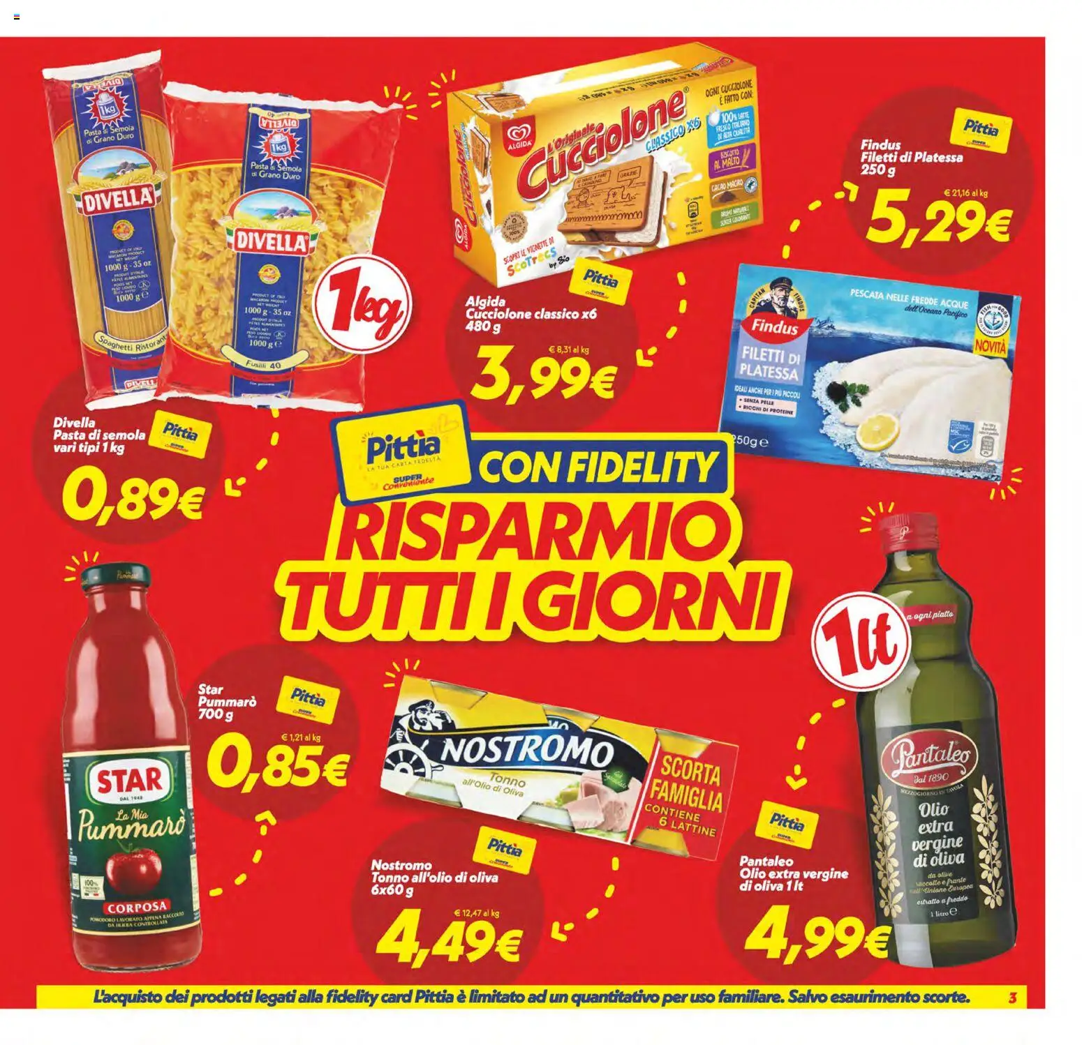 Volantino SuperConveniente del 19/06/2026 | Pagina: 3 | Prodotti: Pomodoro, Latte, Pasta, Tonno