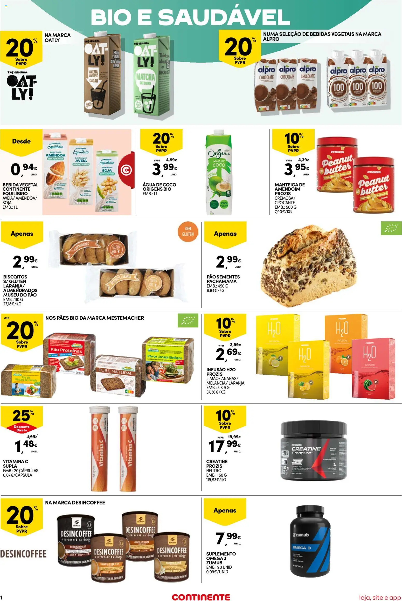 Continente Semanal Continente Bom Dia │ válido de 30/06/2026 | Página: 16 | Produtos: Soja, Agua, Aveia, Biscoitos